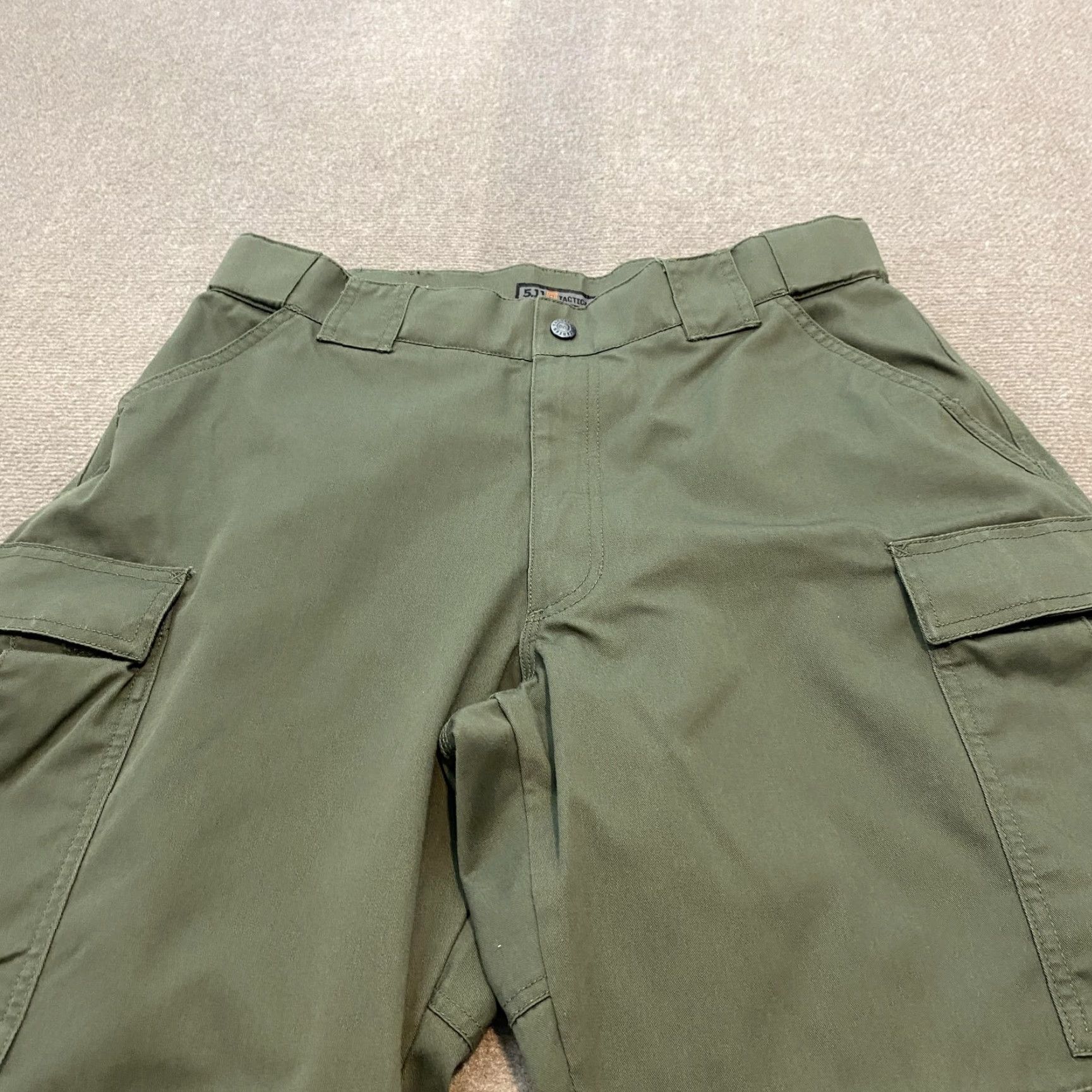 5.11 Tactical Series Pants Mens Large 34x32 Green Cargo Relaxed Workwear Outdoor
