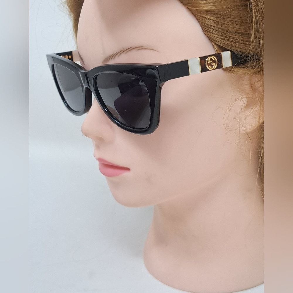 Gucci Gucci Sunglasses Cat Eye Mother of Pearl Black Gray GG0598S Size ONE SIZE - 7 Thumbnail