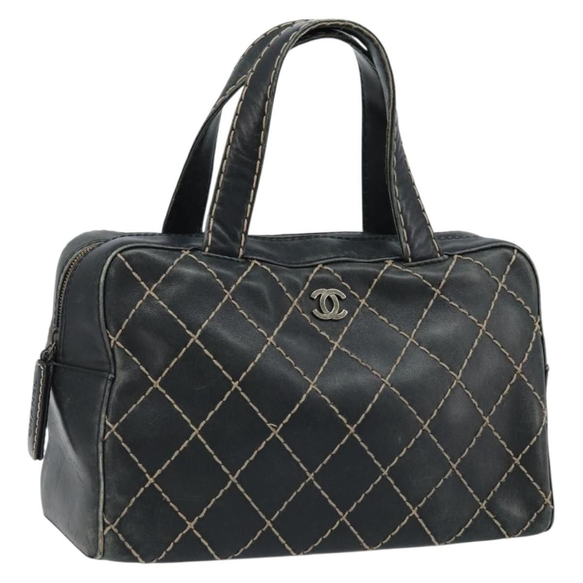 Chanel Chanel Wild Stitch Handbag Leather Black CC Size ONE SIZE - 1 Thumbnail