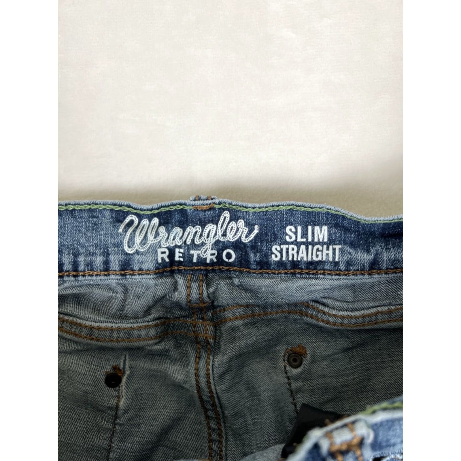Wrangler VINTAGE Wrangler Retro Slim Straight Jeans 38x32 Jeans Mens Slim Bootcut Cowboy 90s USA Blue Wrangler Retro Slim Straight Jeans 38x32 Mens Size US 38 / EU 54 - 6 Thumbnail