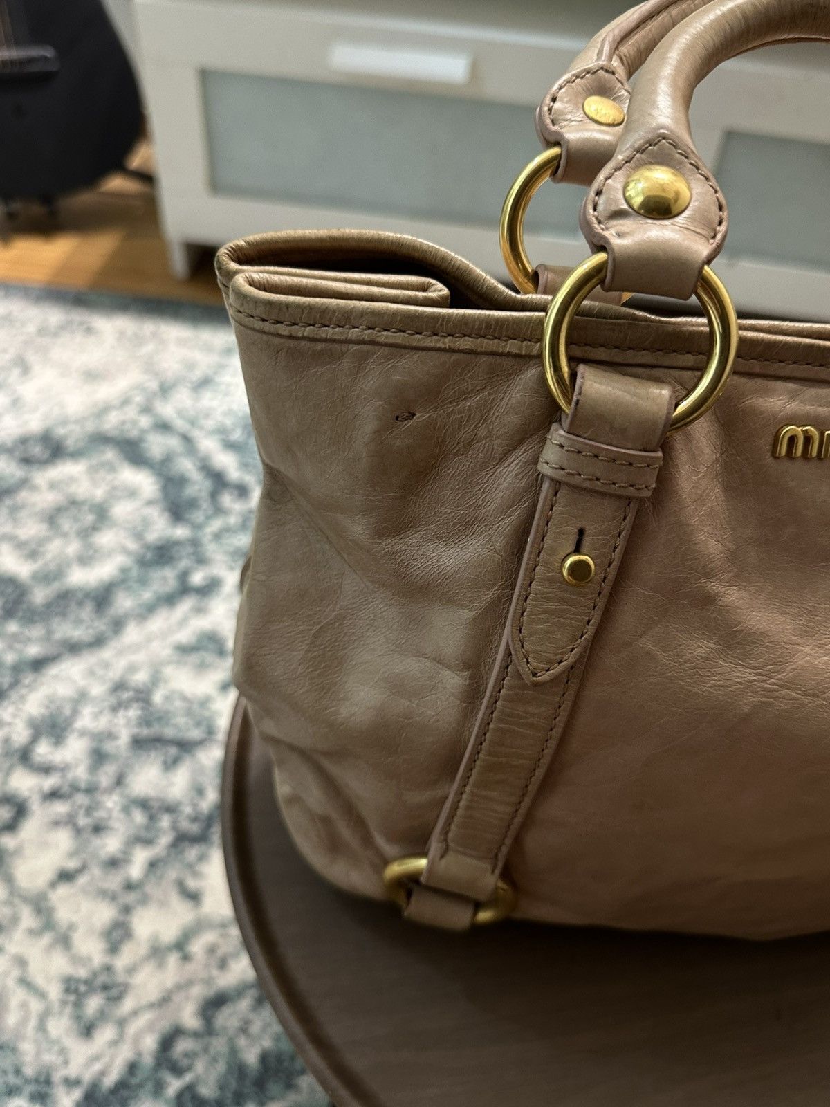 Miu Miu Miu Miu Vitello Lux Leather Shoulder Bag Size ONE SIZE - 4 Thumbnail