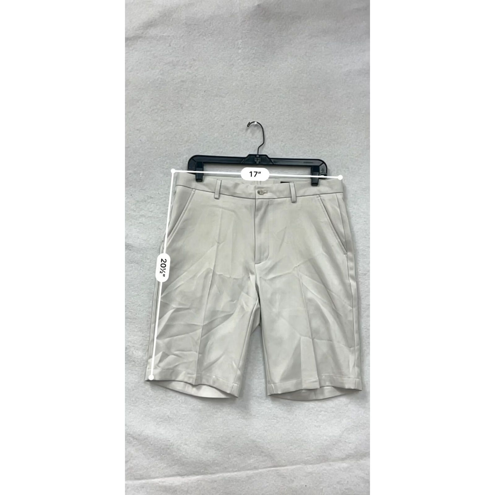 Vintage Greg Norman Mens Shorts White 32 Chino Polyester Wrangler Belt Loops Wrinkle-Resistant Golf Size US 32 / EU 48 - 7 Thumbnail