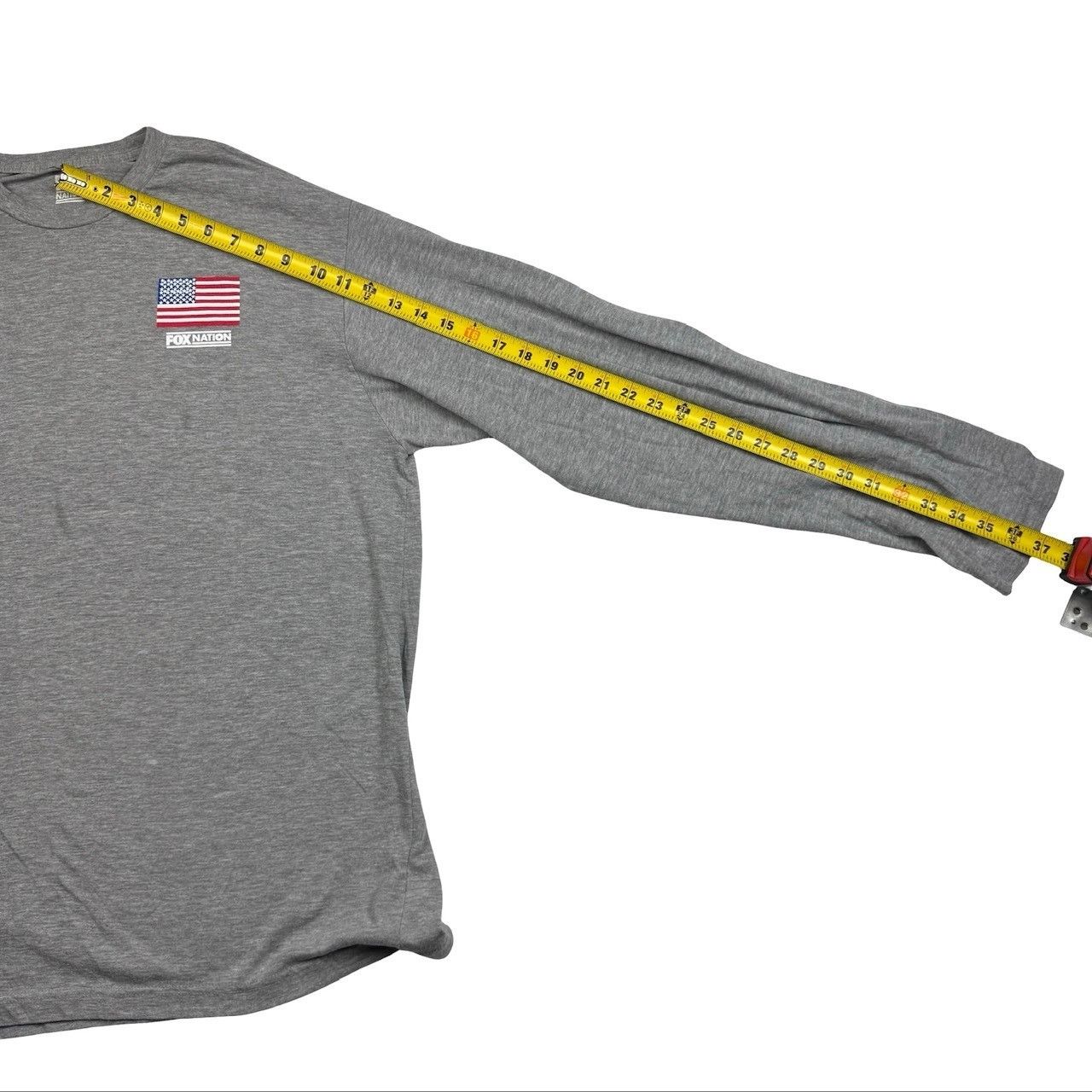 Other Fox Nation Mens Patriot USA Flag L/S T-Shirt Gray • 2XL Size US XXL / EU 58 / 5 - 7 Thumbnail
