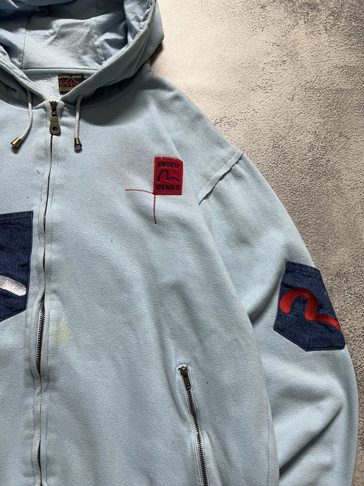 Evisu × Vintage Vintage Y2k Evisu Crazy Multi Pocket Rare Zip Hoodie 90’s Size US M / EU 48-50 / 2 - 7 Thumbnail
