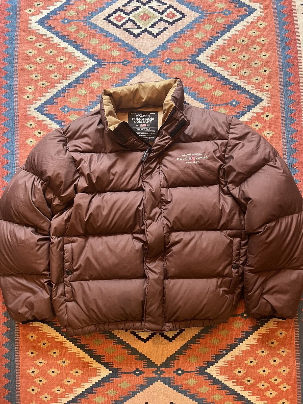 Polo Ralph Lauren Vintage Polo Ralph Lauren down puffer jacket brown Size US L / EU 52-54 / 3 - 1 Thumbnail