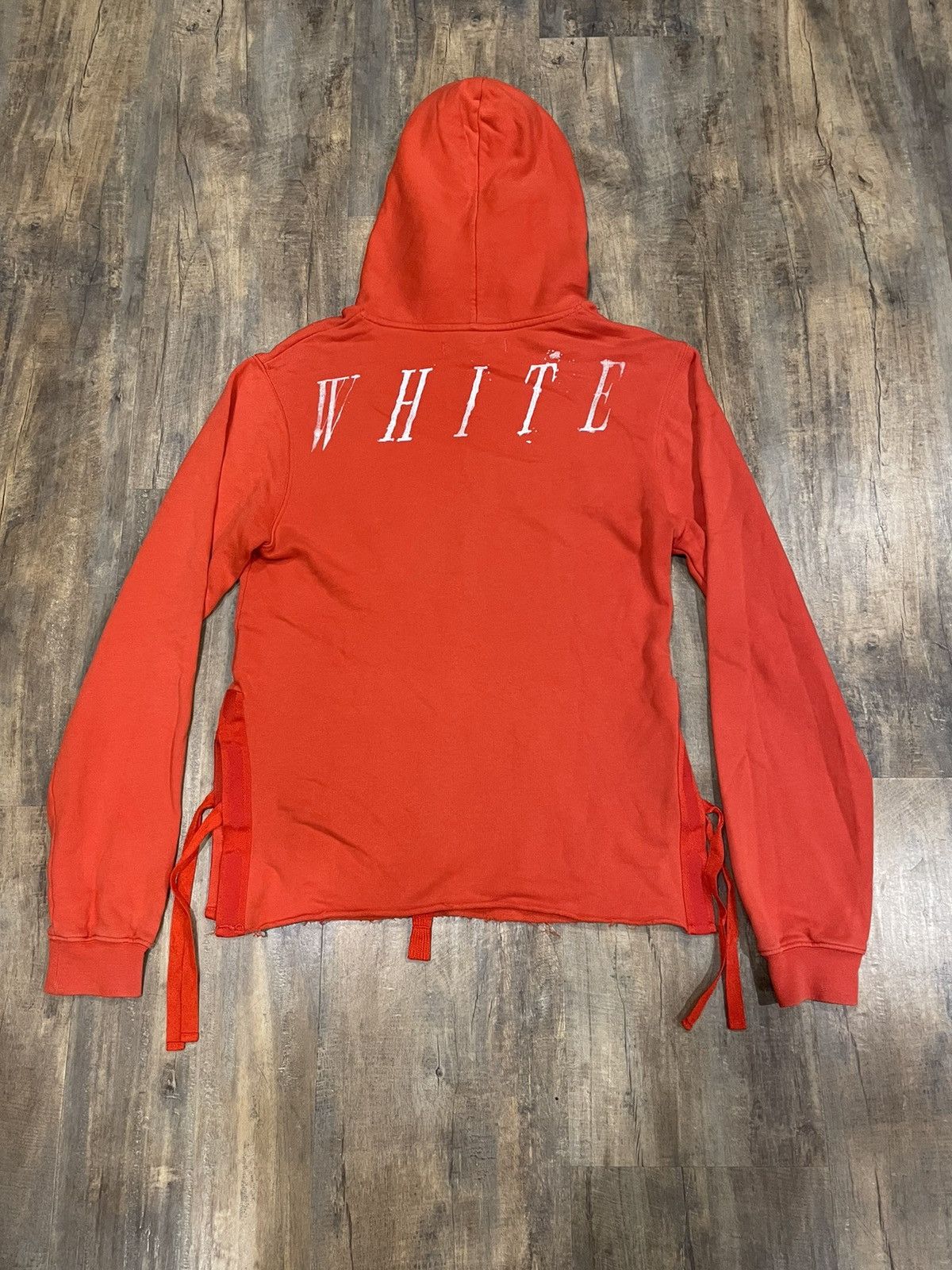 Off-White RARE Off-White Spray Paint Logo Red Hoodie SS15 | Grailed