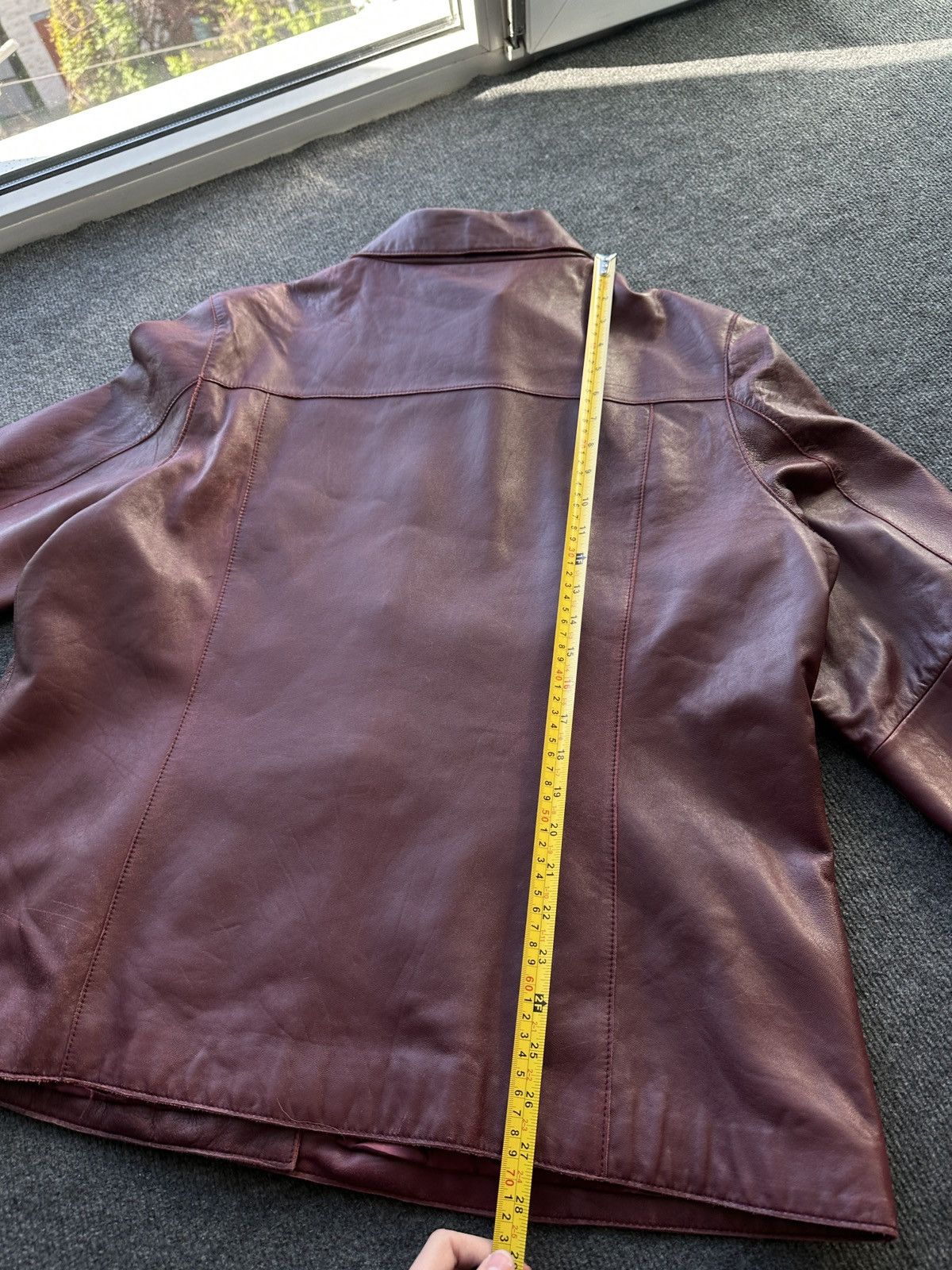 Other 🚨VNTG LEATHER JACKET COAT AVANT GARDE WESTERN DARK RED Size US M / EU 48-50 / 2 - 12 Thumbnail