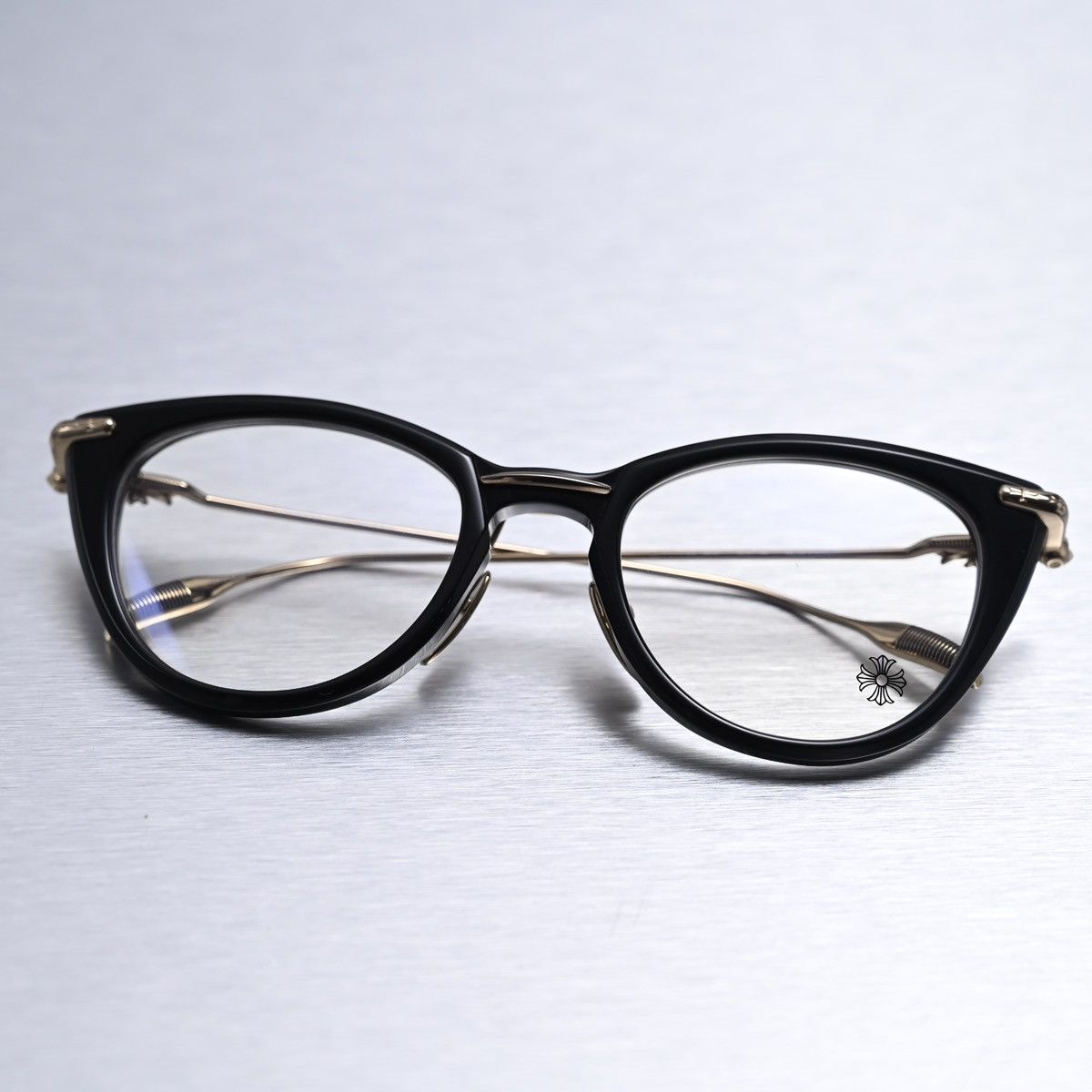 Chrome Hearts CHROME HEARTS NEW LOVER BLACK GOLD PLATED GLASSES Size ONE SIZE - 9 Thumbnail