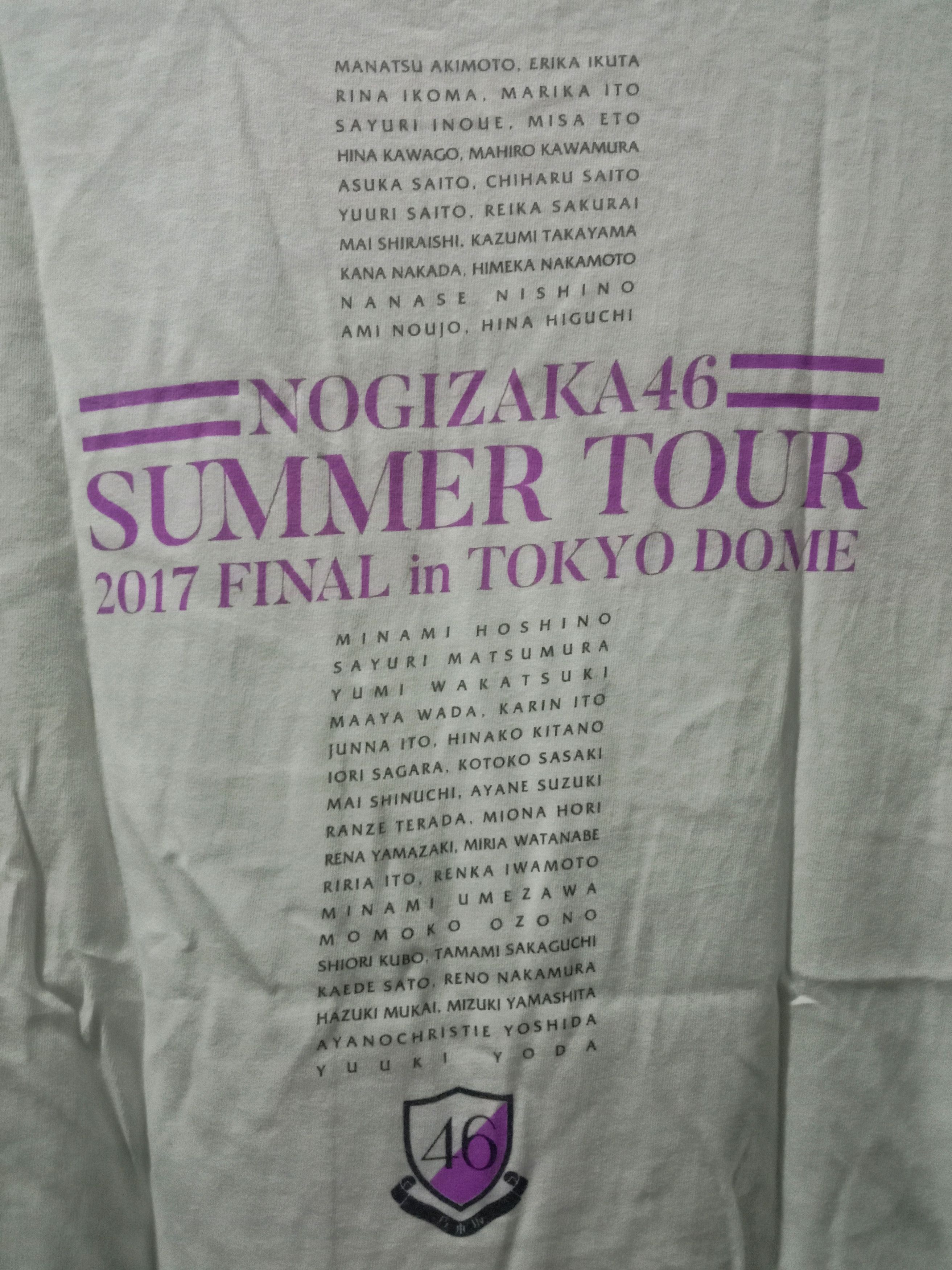 Japanese Brand T-shirt Nogizaka46 Summer Tour 2017 Final Original Size US L / EU 52-54 / 3 - 4 Thumbnail