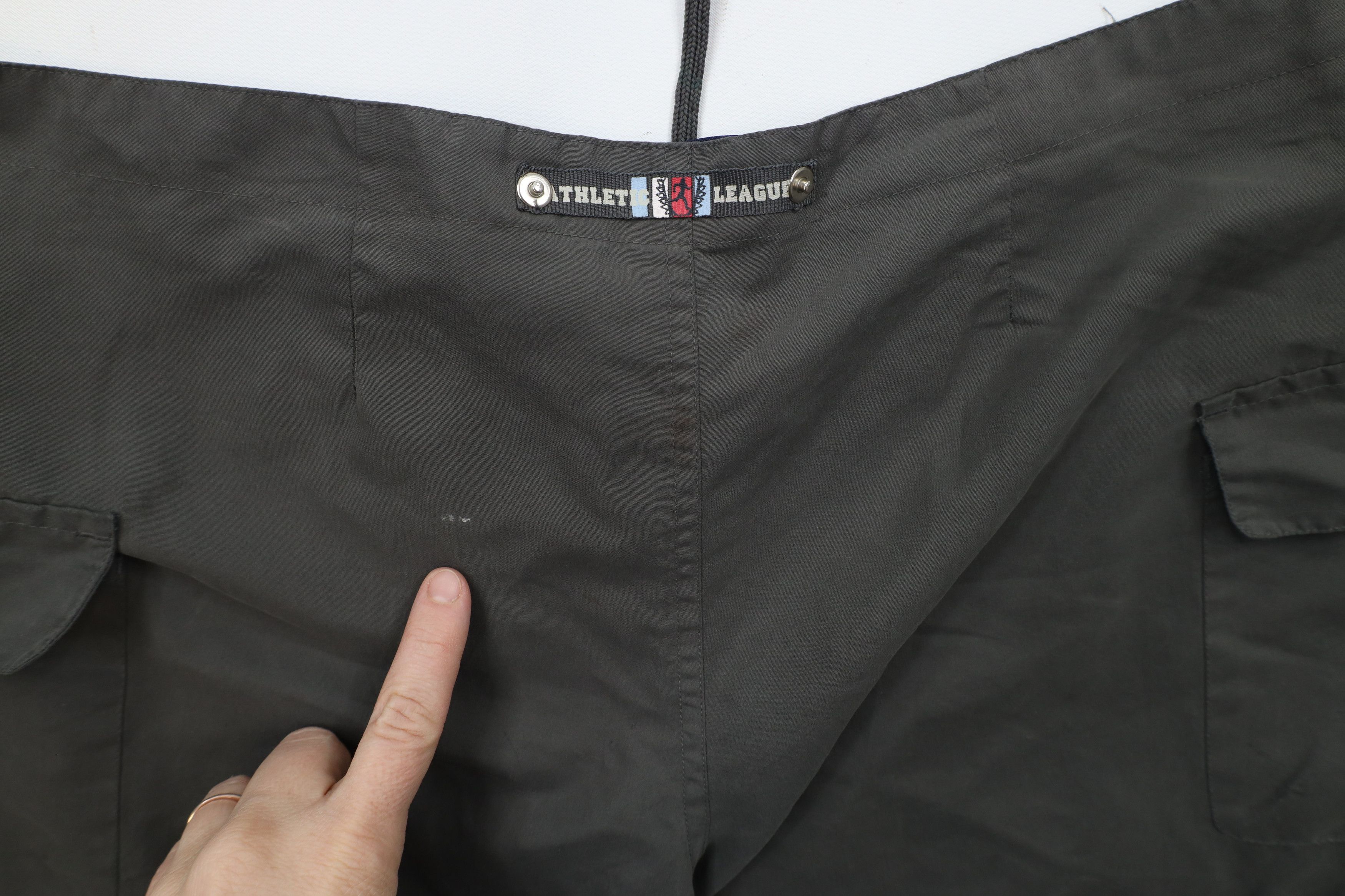 Vintage Vintage 90s Y2K Baggy Wide Leg Cargo Pants Polyester Gray Size 32" / US 10 / IT 46 - 11 Thumbnail