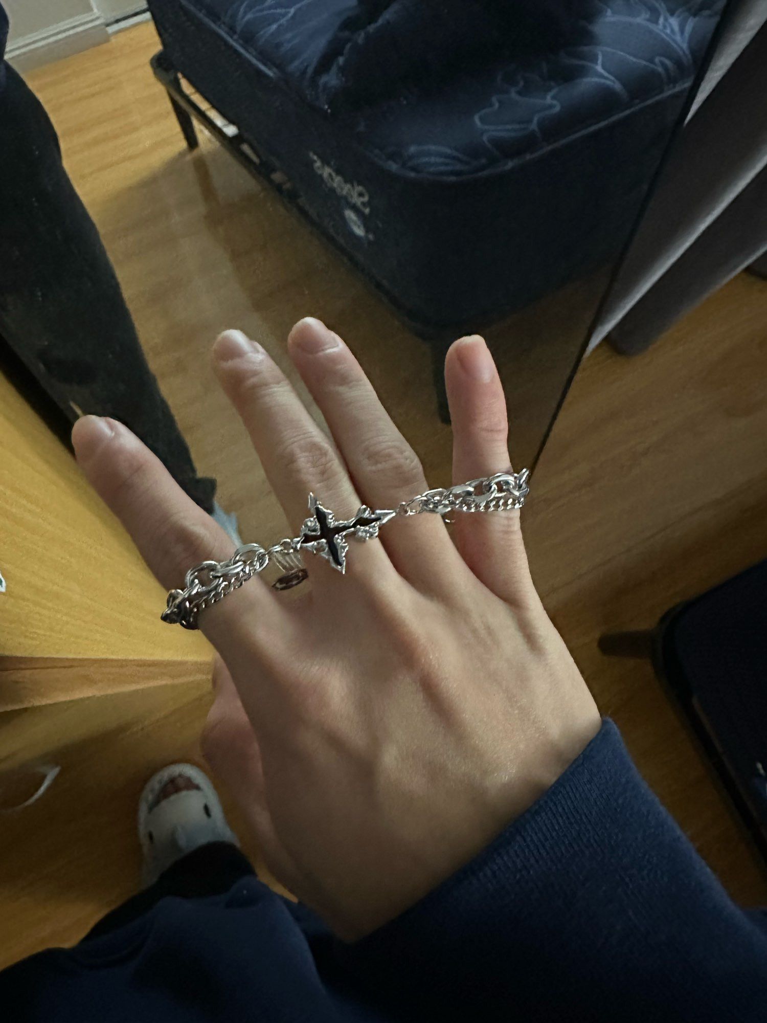 Vintage Retro Flame Cross Bracelet Size ONE SIZE - 3 Thumbnail