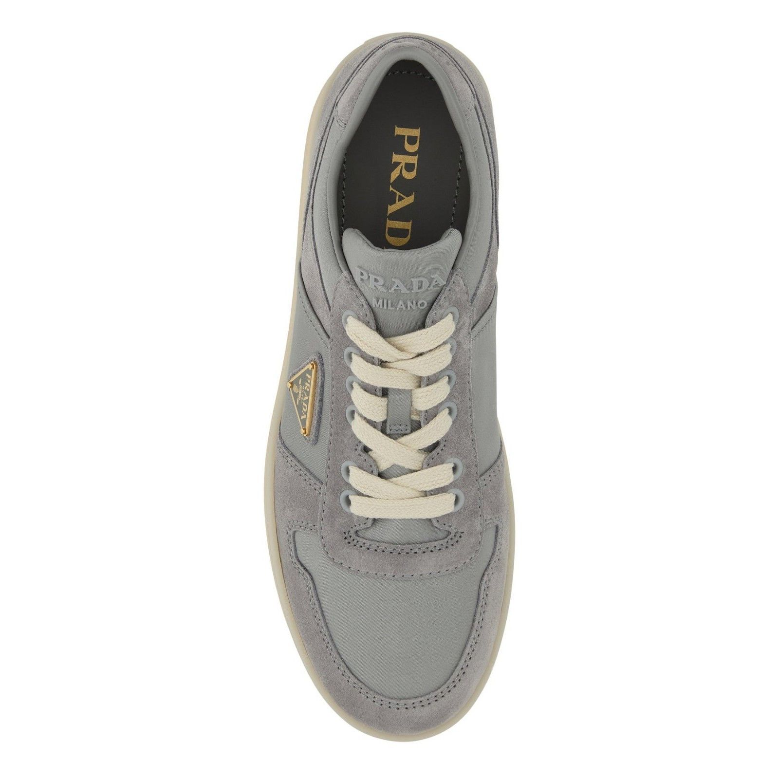 Prada PRADA Downtown Bold $1150 Gray Sneakers New & Authentic (Wom Size US 10 / IT 40 - 2 Thumbnail