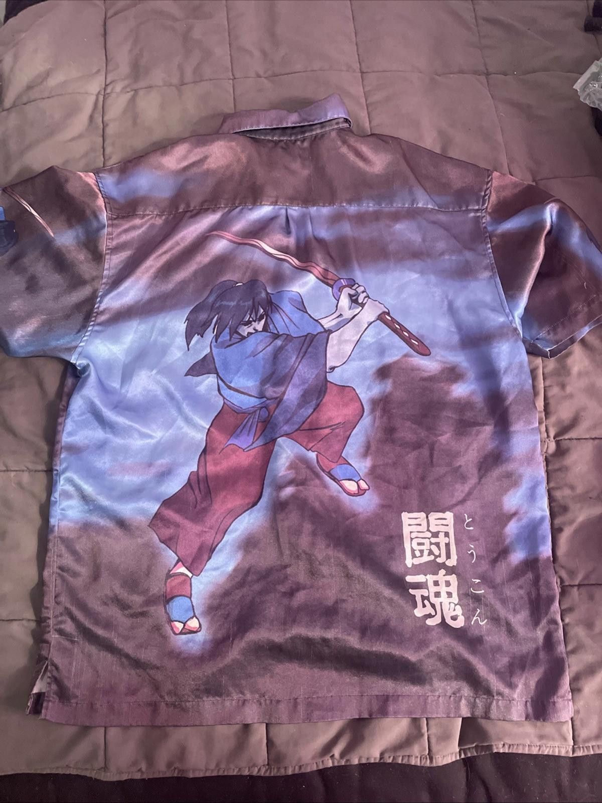 Designer Vintage 90’s BARCODE Samurai Warrior Graphic T-Shirt Size M Size US M / EU 48-50 / 2 - 3 Thumbnail