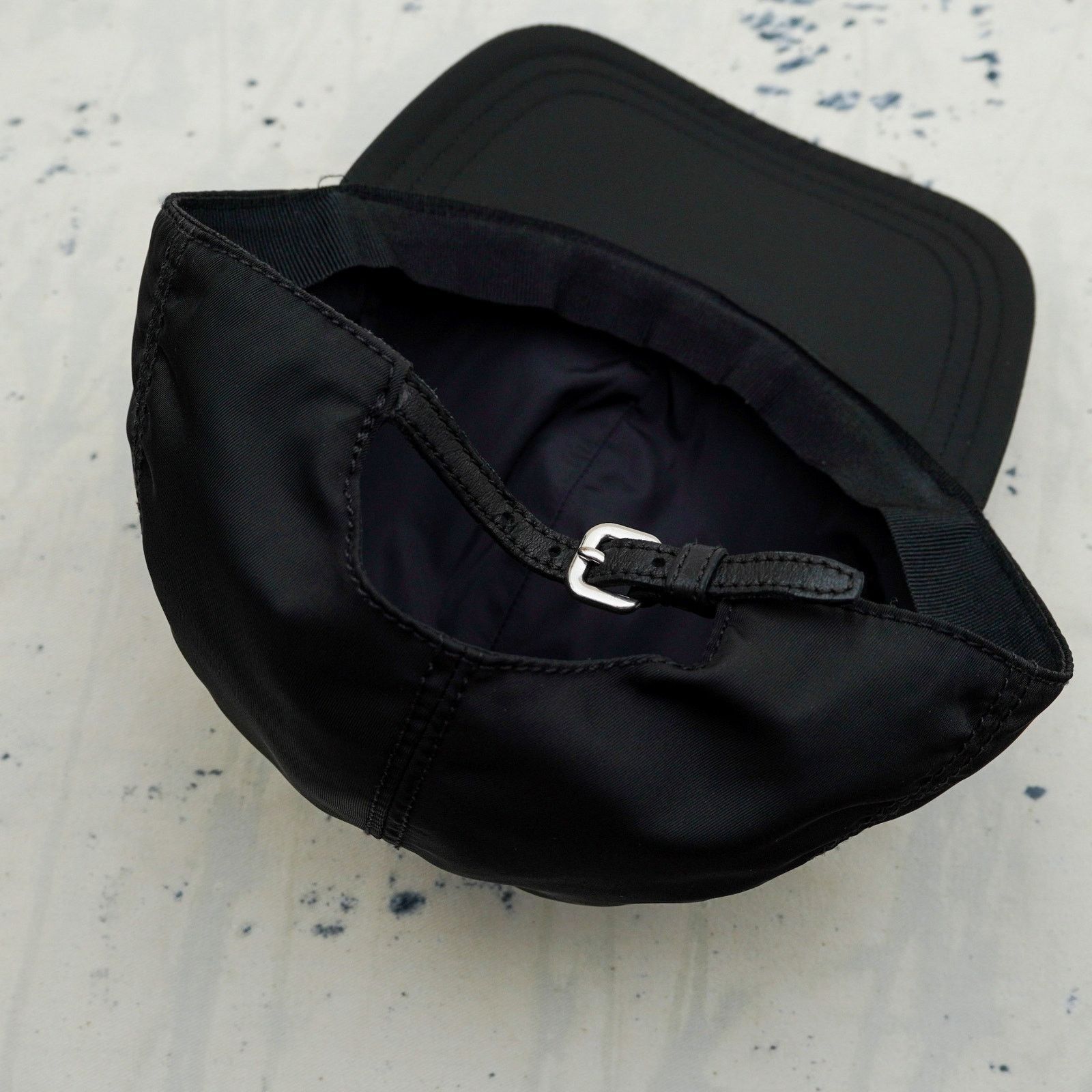 Prada Prada black nylon embroidered logo sport baseball cap hat Size ONE SIZE - 6 Thumbnail