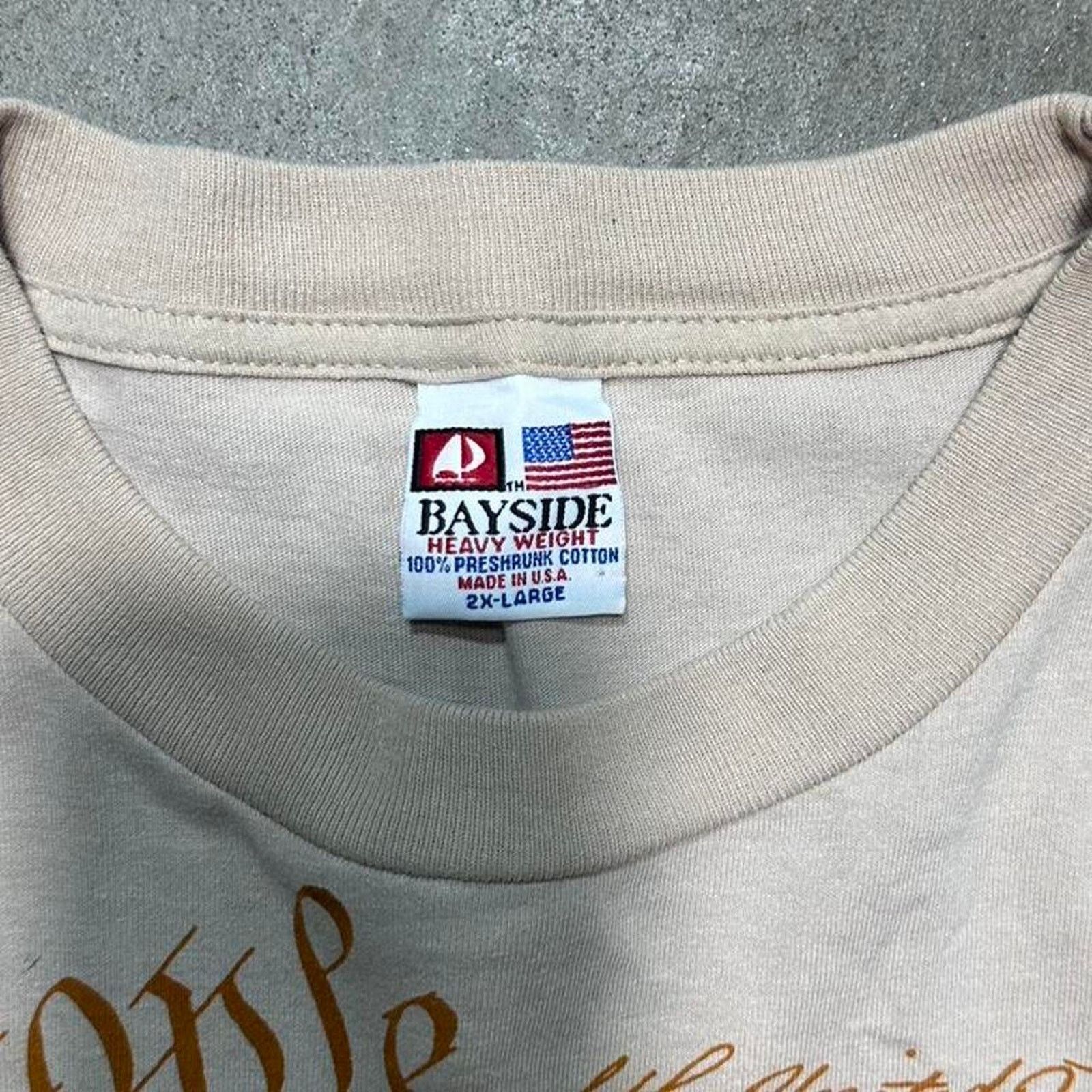 Hanes Vintage 90s Bayside “We The People” AOP Tee Mens XL Shirt Size US XL / EU 56 / 4 - 4 Thumbnail