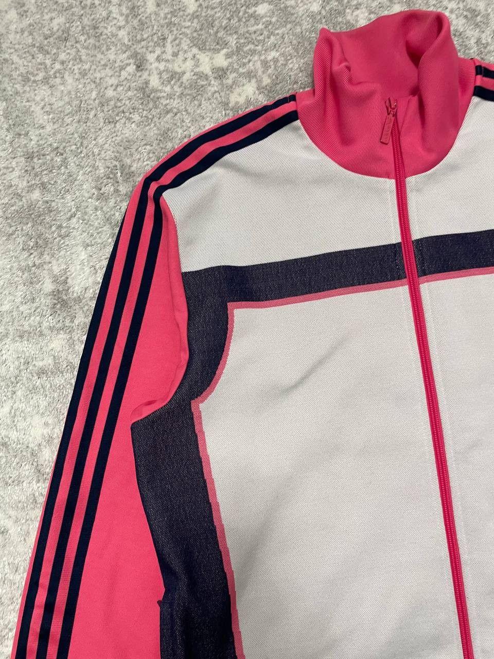 Adidas Adidas Originals Track Jacket Pink Striped Vintage Y2K Size US L / EU 52-54 / 3 - 3 Thumbnail