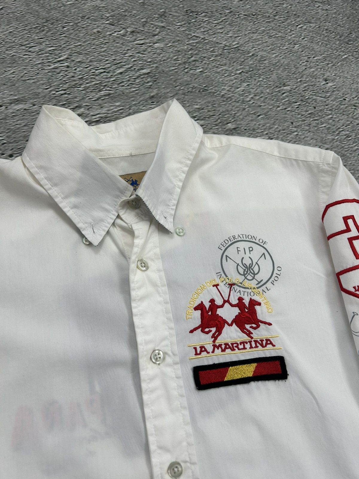 La Martina × Vintage La Martina shirt longsleeve white Chief Keef Polo Spain Size US M / EU 48-50 / 2 - 2 Thumbnail