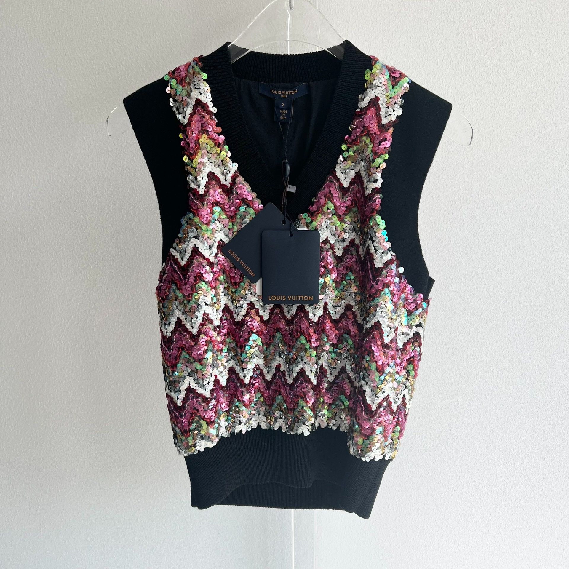 Louis Vuitton Louis Vuitton Sequin Embroidered Knit Vest Size S / US 4 / IT 40 - 1 Thumbnail