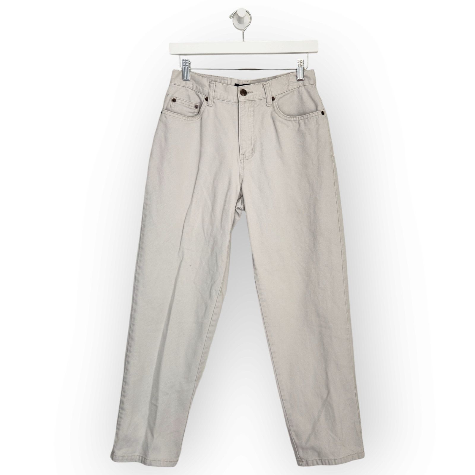 Vintage Vintage Bill Blass Off White Gray High Waisted TaperedPants4 Size 27" / US 4 / IT 40 - 1 Thumbnail