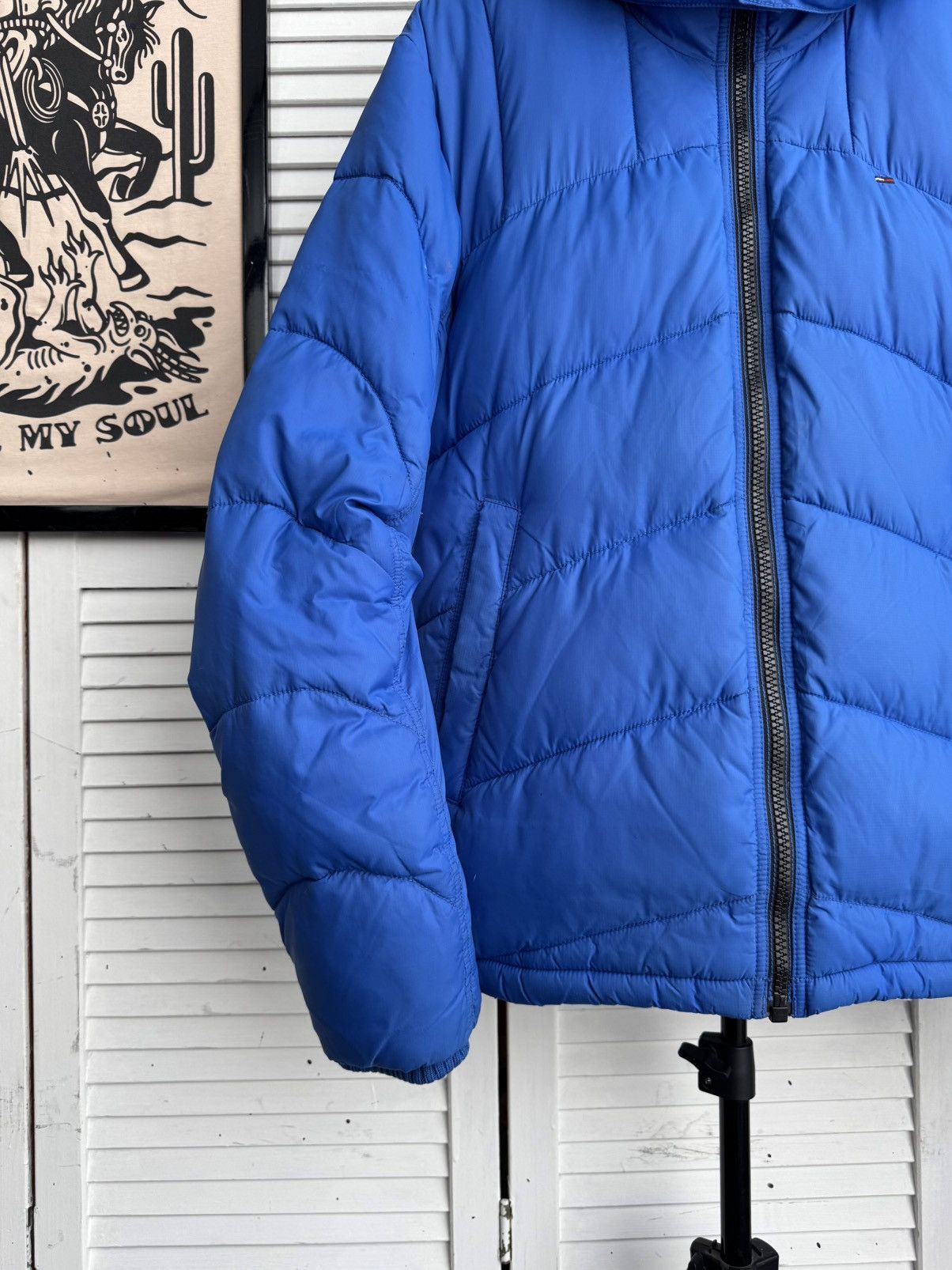 Tommy Hilfiger Vintage Tommy Hilfiger Denim Puffer Jacket Blue Y2K Size US M / EU 48-50 / 2 - 5 Thumbnail