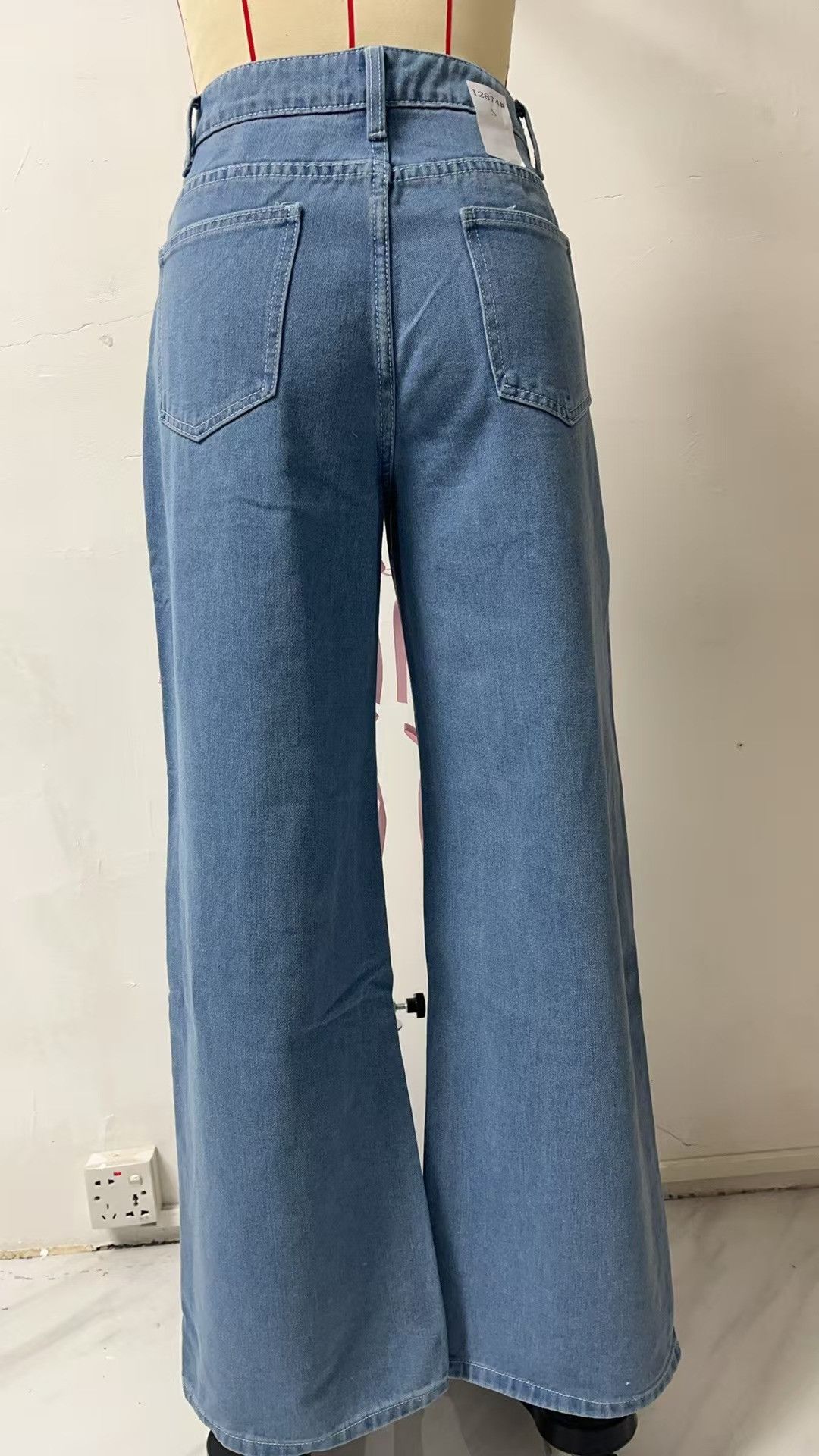 Other Bow high waist wide leg jeans Size 28" / US 6 / IT 42 - 2 Thumbnail