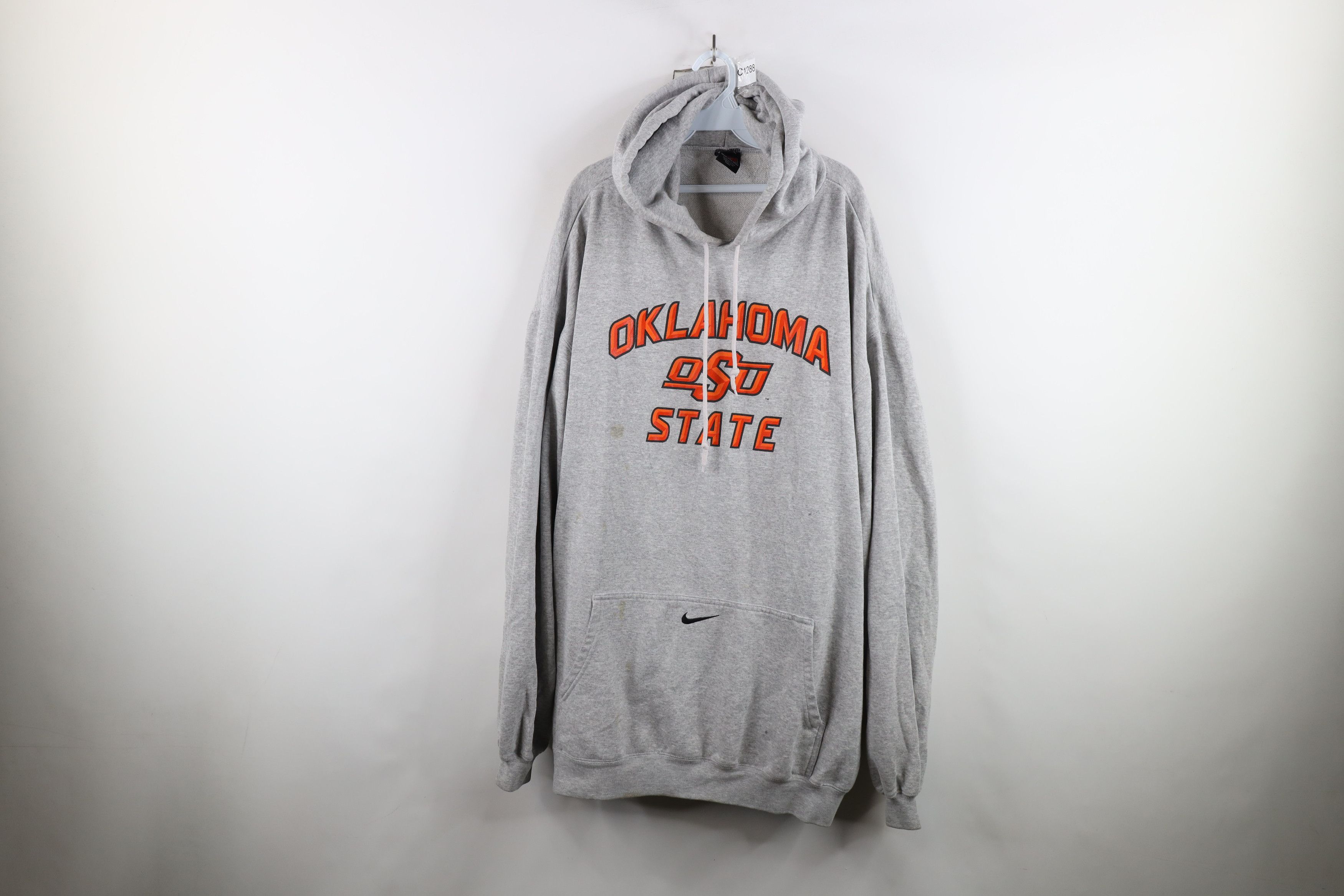 Nike × Vintage Vintage Nike Oklahoma State University Football Hoodie Gray Size US XXL / EU 58 / 5 - 1 Thumbnail