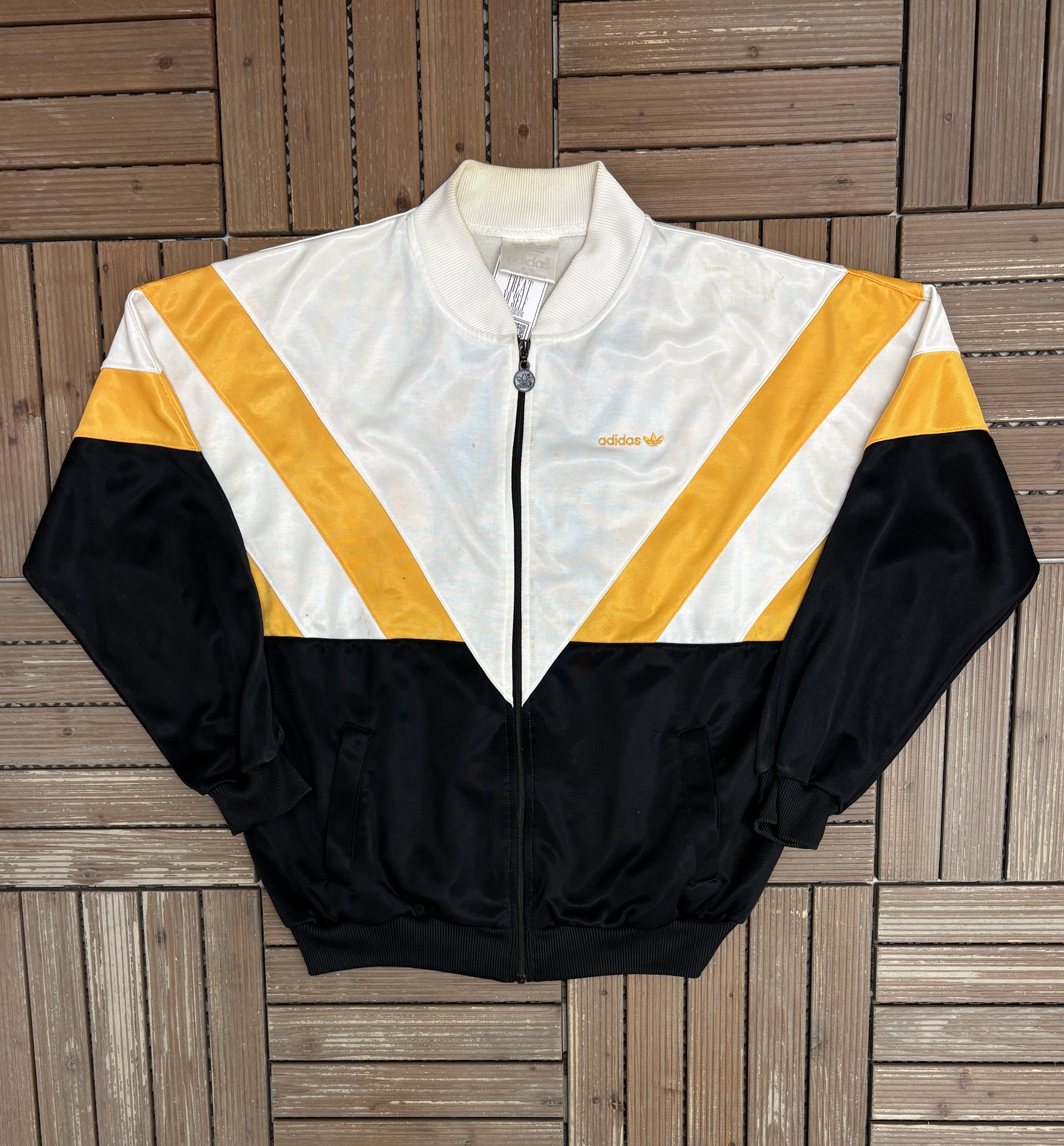 Adidas Adidas Embroidered Vintage White Track Jacket Size US XL / EU 56 / 4 - 1 Thumbnail