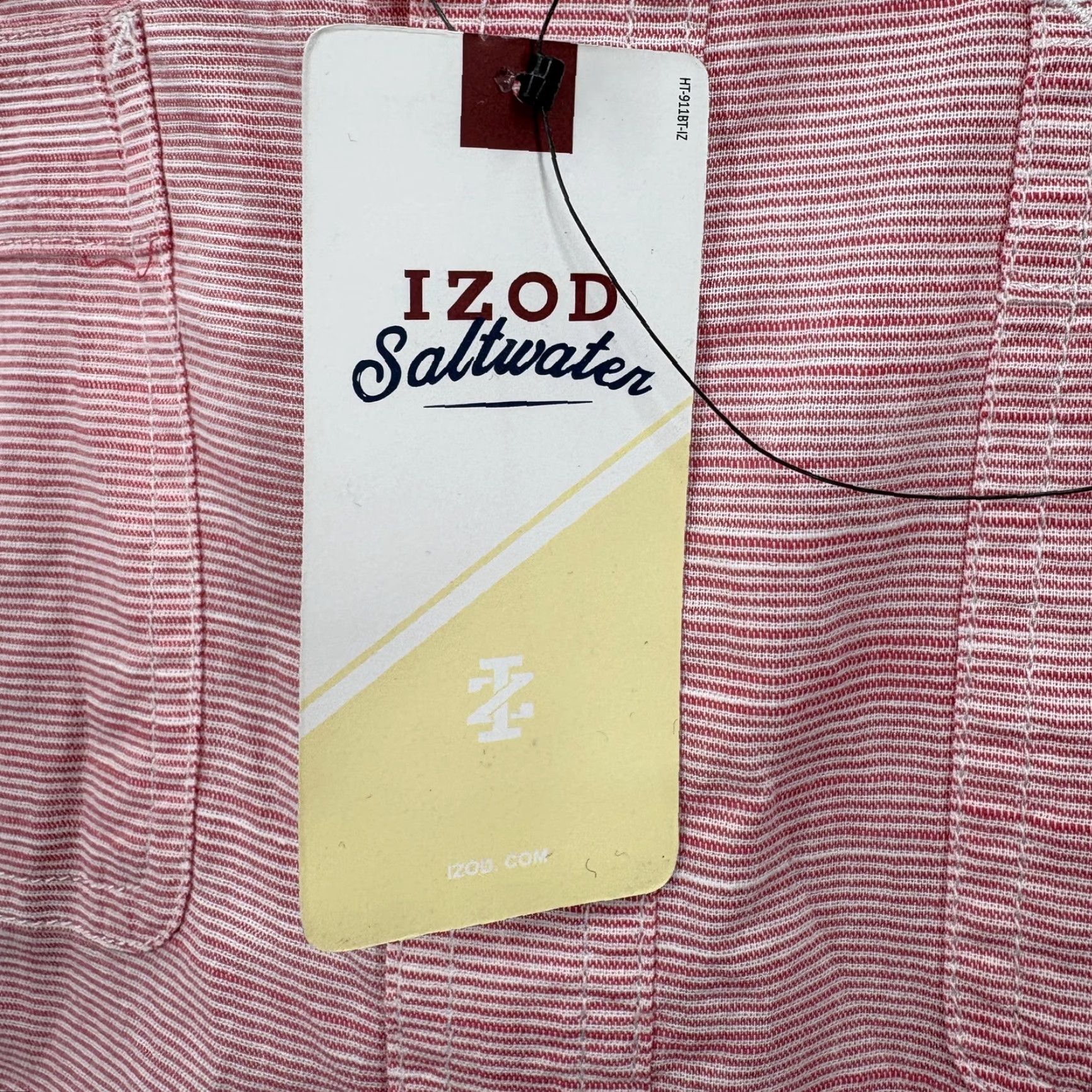 Izod VINTAGE Izod Saltwater Shirt Mens S Pink Dockside Chambray Short Sleeve Preppy NWT Size US S / EU 44-46 / 1 - 4 Thumbnail