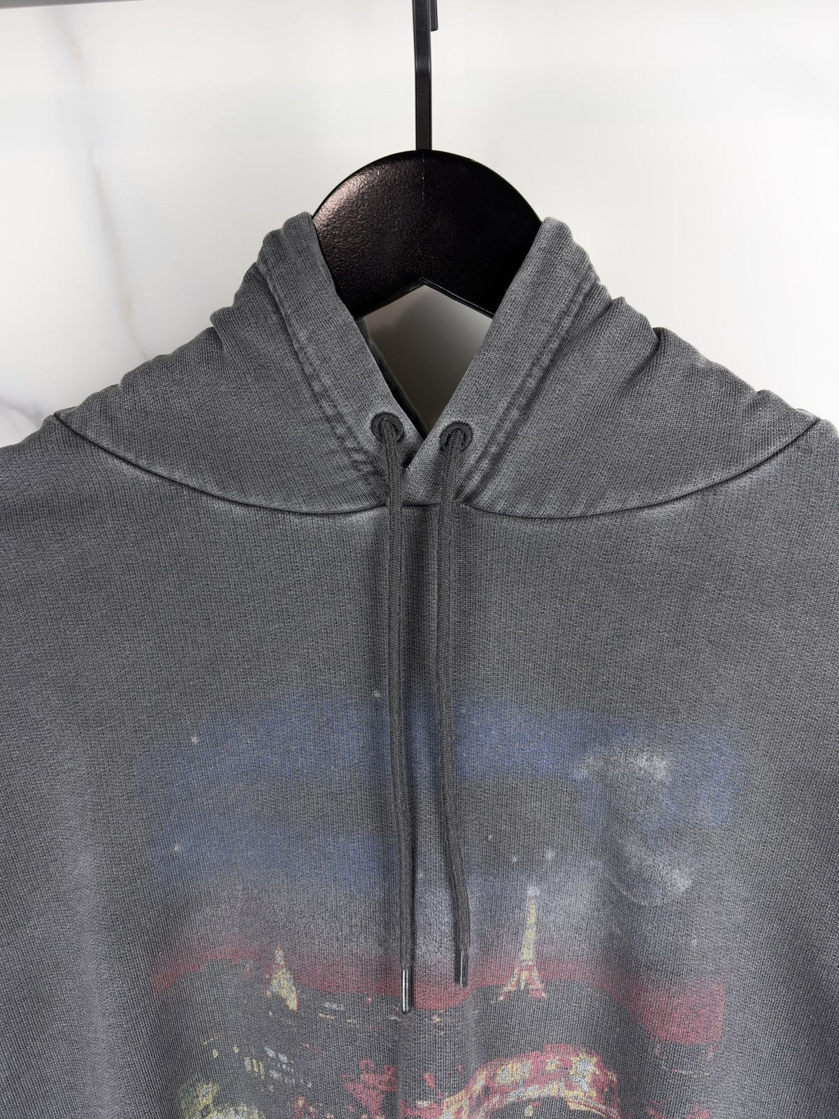 Balenciaga FW17 Balenciaga Paris Tourist Souvenir Hoodie Faded Gray Size US S / EU 44-46 / 1 - 5 Thumbnail