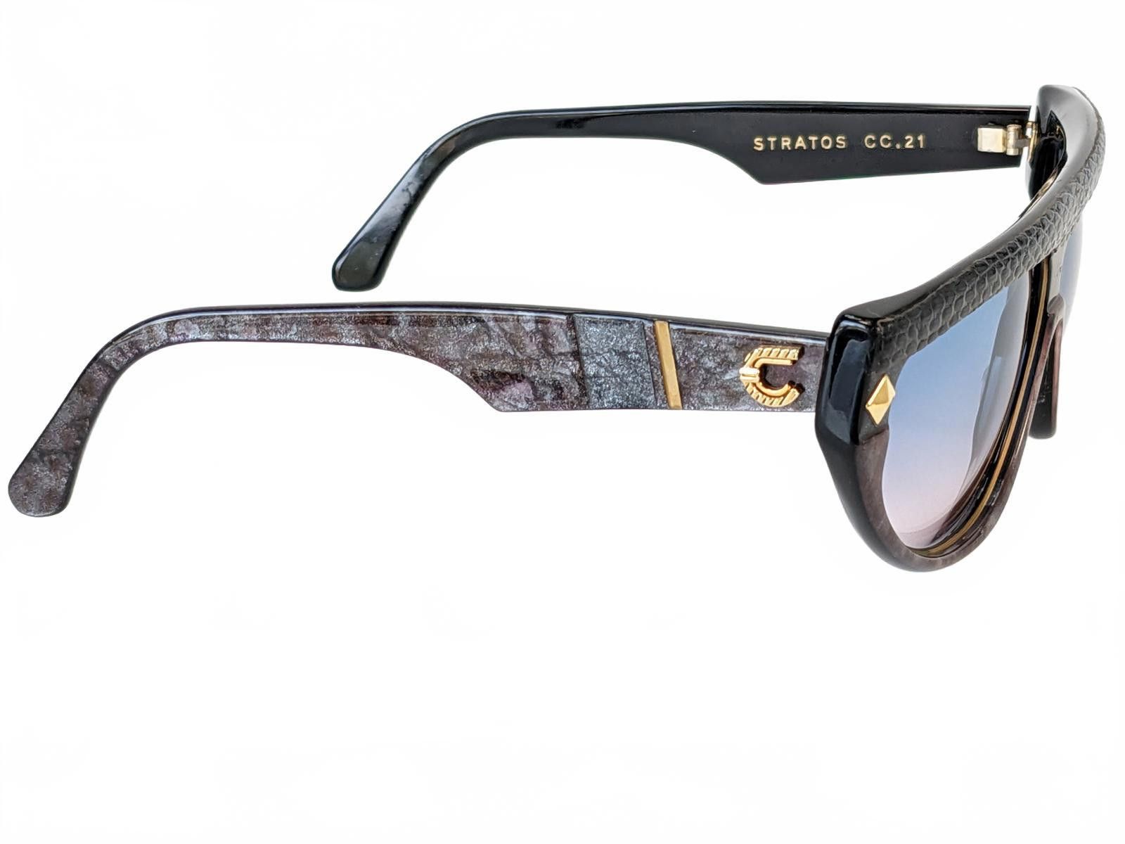 Other Claudia Carlotti France Stratos CC21 Snake Sunglasses Black Size ONE SIZE - 10 Thumbnail
