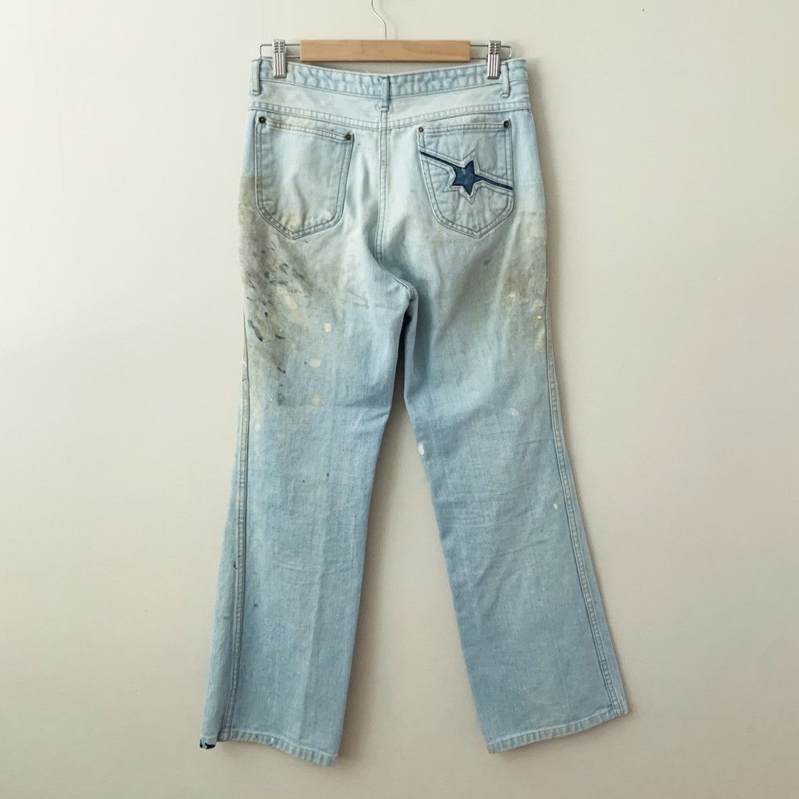 Vintage Vintage 1970’s CASH Painters Wide Leg Jeans Size US 27 - 8 Thumbnail