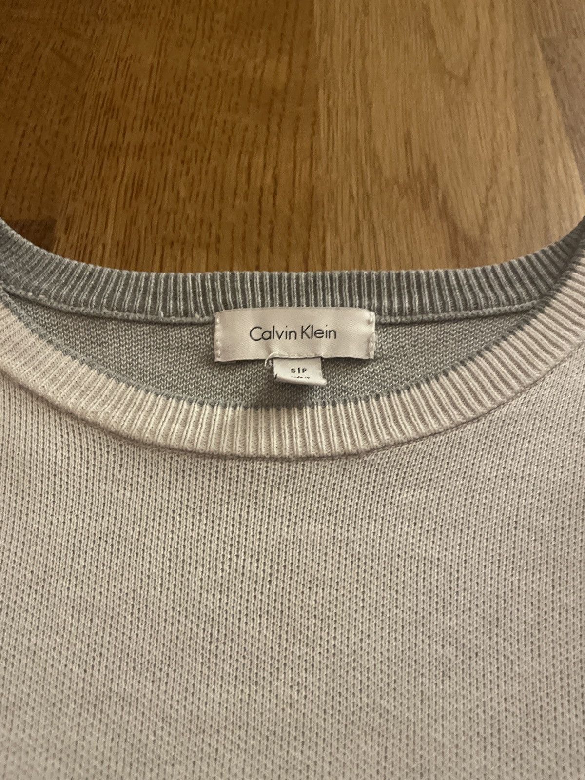 Calvin Klein Calvin Klein White/Gray sweater Size US S / EU 44-46 / 1 - 3 Thumbnail