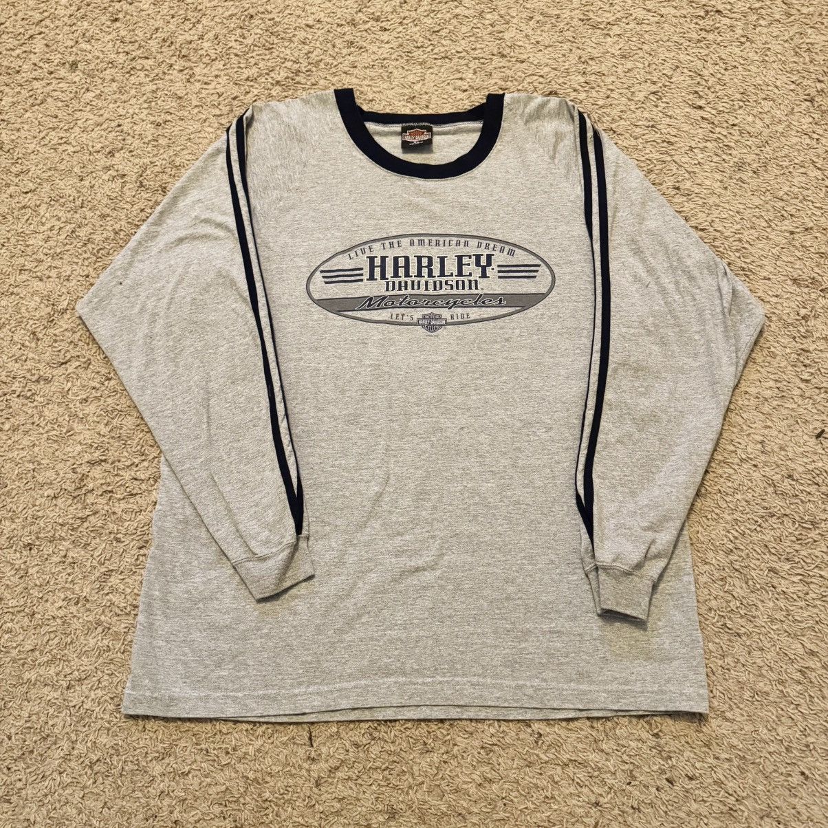 Harley Davidson × Vintage VINTAGE 1999 HARLEY DAVIDSON LONG SLEEVE TEE Size US XL / EU 56 / 4 - 1 Thumbnail