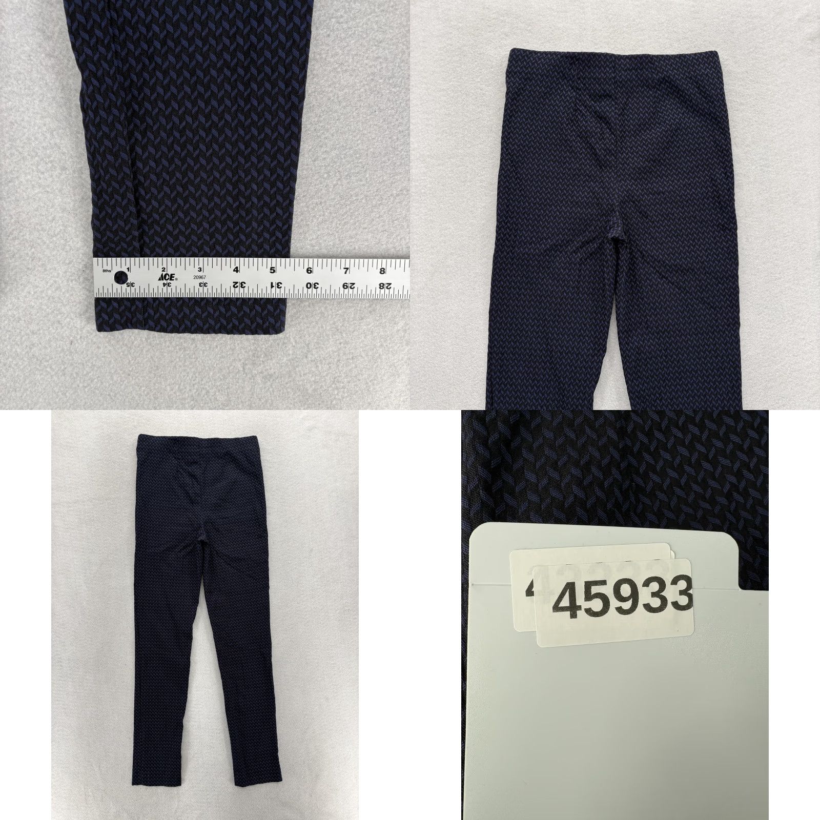 Joseph Ribkoff Joseph Ribkoff Pants Womens 6 Black Blue Geometric Pull On Ankle Stretch Career Size 28" / US 6 / IT 42 - 8 Thumbnail