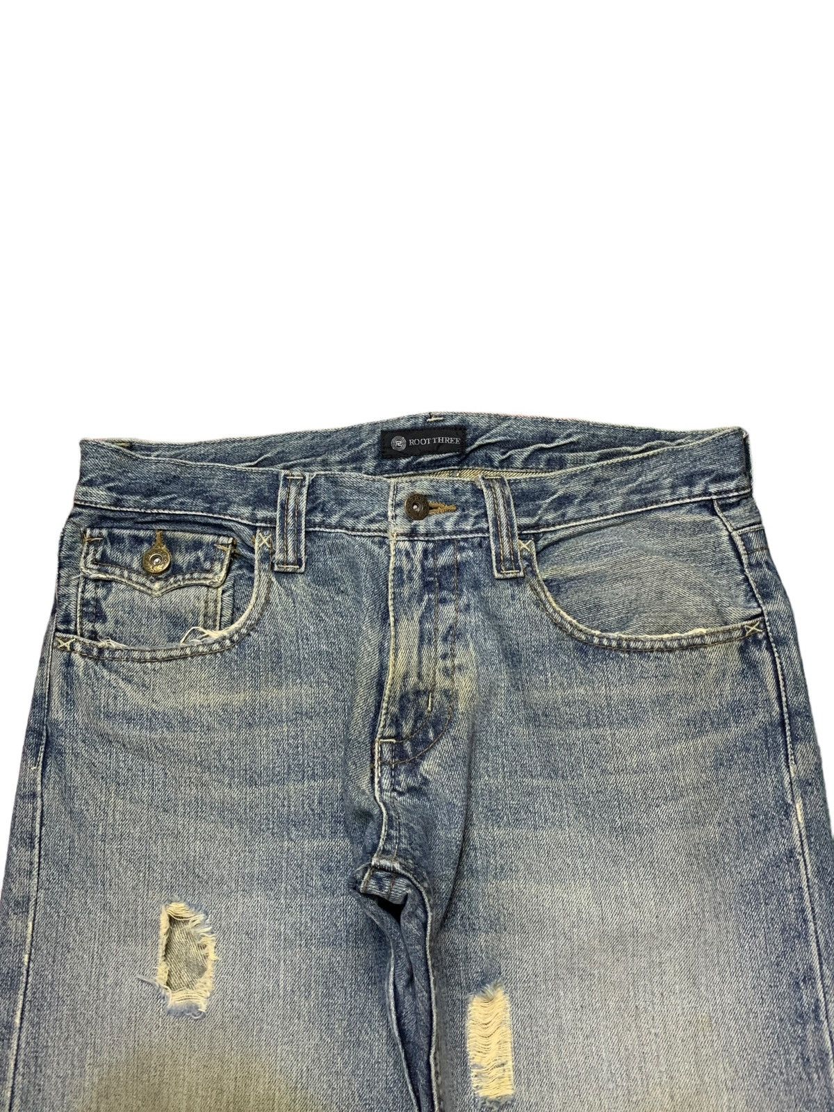 Japanese Brand Vintage Japanese Brand Mud Wash Distressed Baggy Jeans Size US 33 - 4 Thumbnail