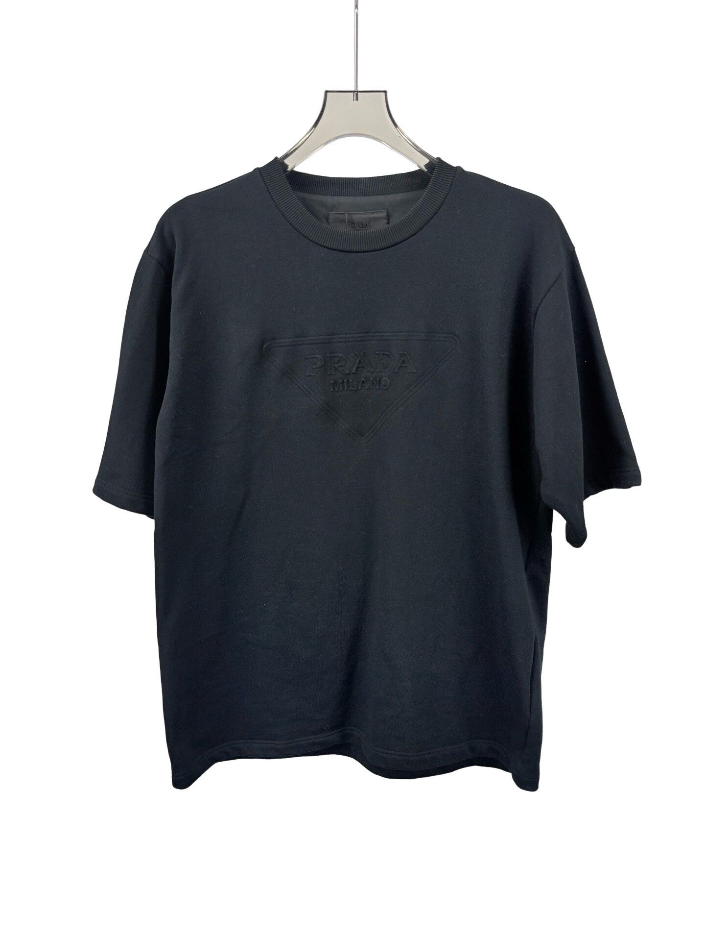 Prada Prada Debossed Triangle Logo T-Shirt Size L Size US L / EU 52-54 / 3 - 1 Thumbnail