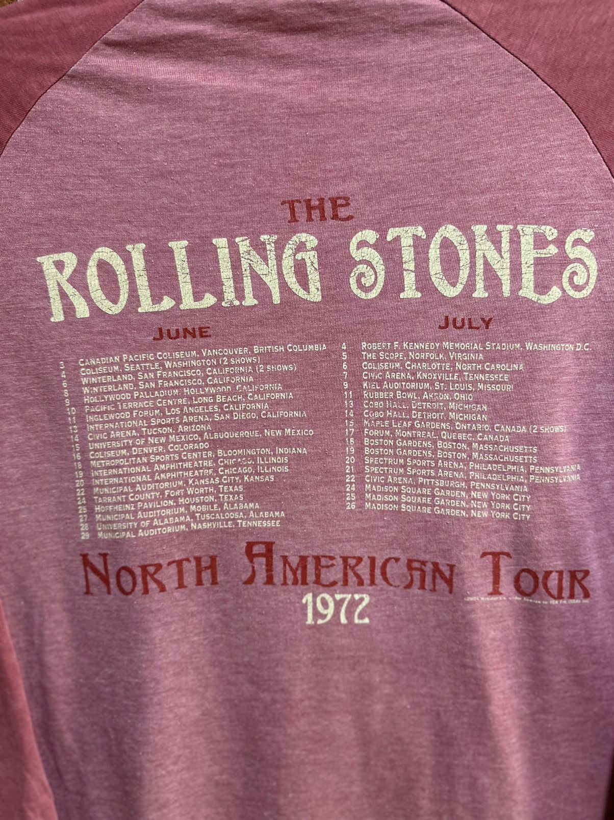 Band Tees Thrashed Vintage Rolling Stones Tour Long Sleeve Tee Fadee Size US M / EU 48-50 / 2 - 13 Thumbnail