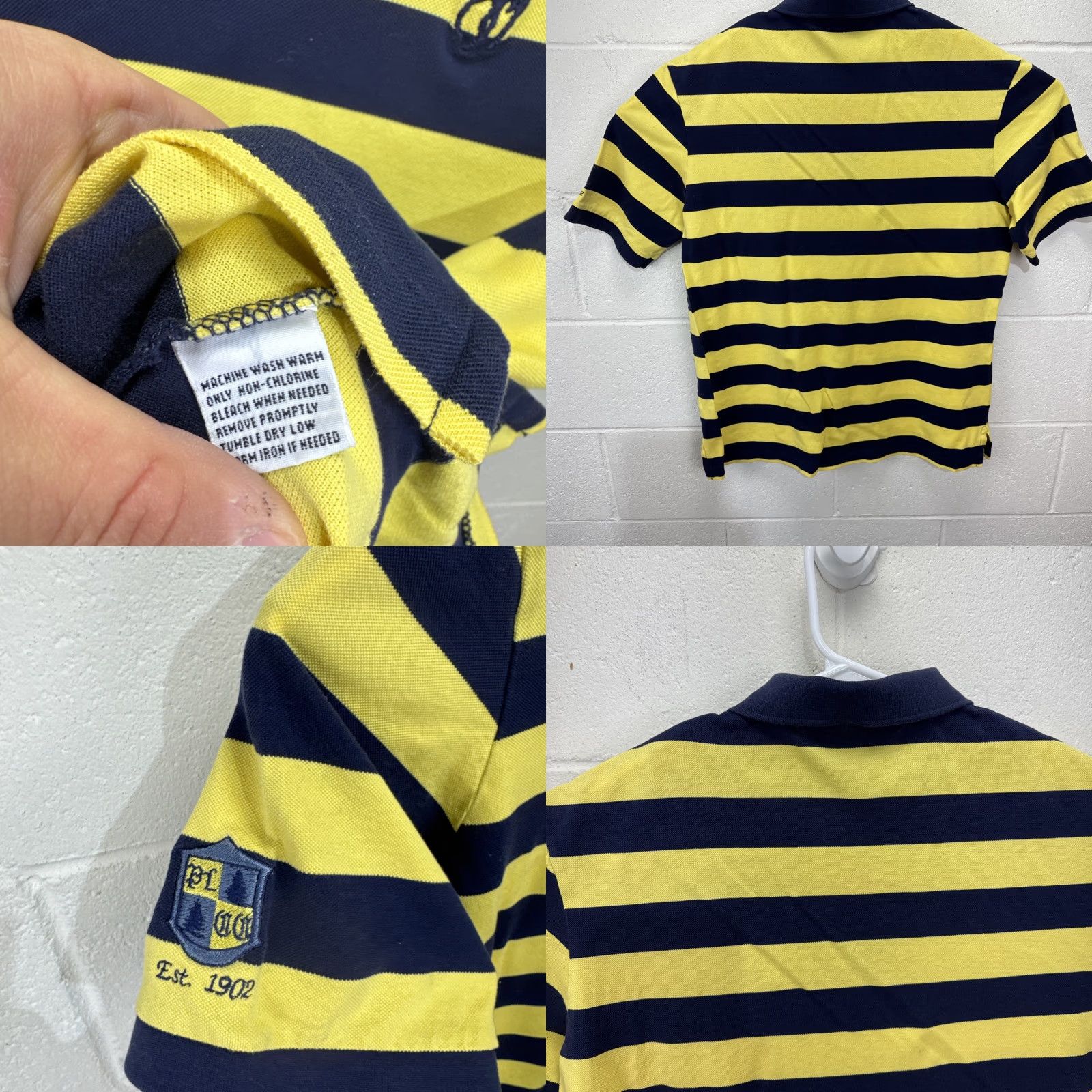 Ralph Lauren Polo Golf Ralph Lauren Polo Shirt Mens Medium Blue Yellow Stripe Big Pony Pima Size US M / EU 48-50 / 2 - 8 Thumbnail