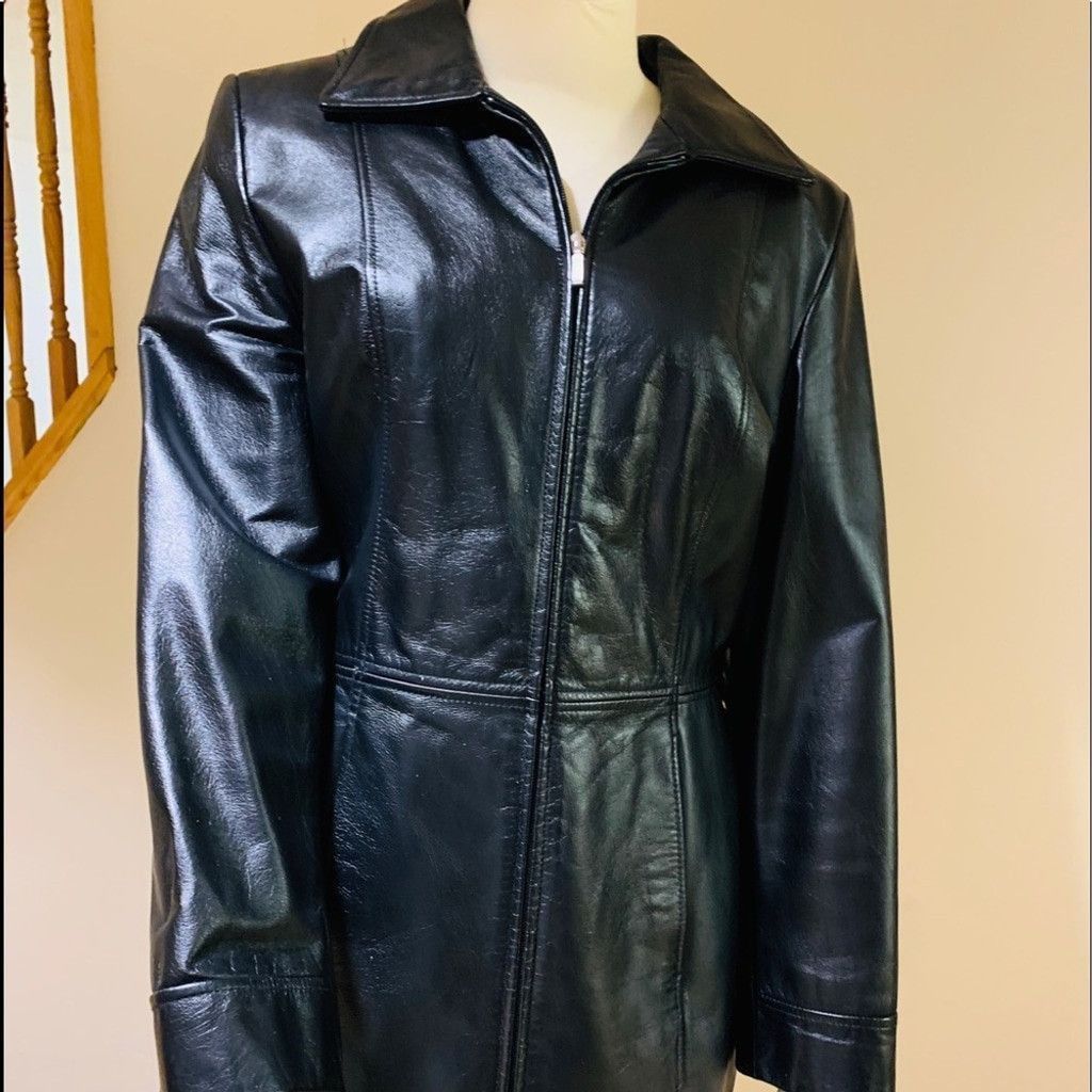Danier black leather women jacket