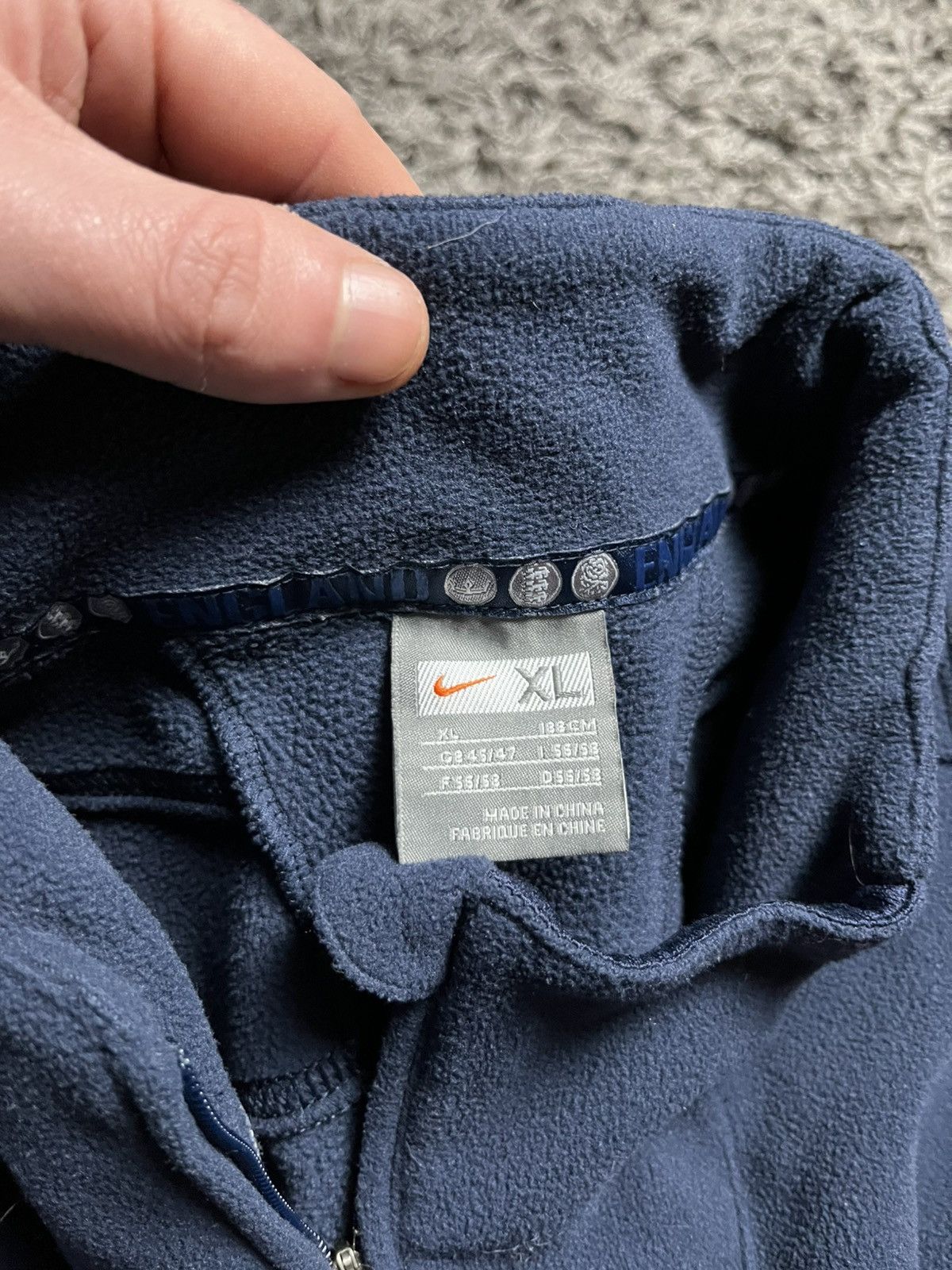Nike Vintage Nike England Rugby Player Issue Fleece 1/4 Zip O2 Size US XL / EU 56 / 4 - 8 Thumbnail