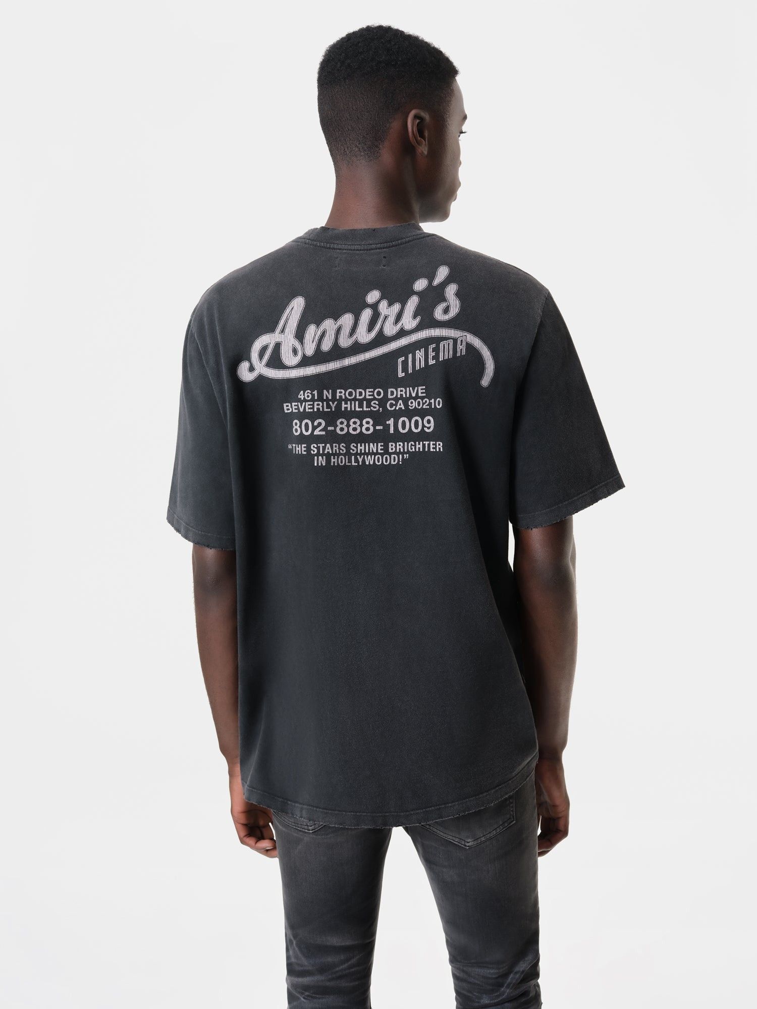 Amiri o1orln1025 Cinemas Vintage T-Shirt in Black Size US M / EU 48-50 / 2 - 4 Thumbnail