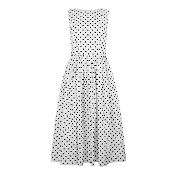 Dolce & Gabbana o1g2r1mq1024 Midi Dresses in Bianco & Black Size M / US 6-8 / IT 42-44 - 1 Thumbnail