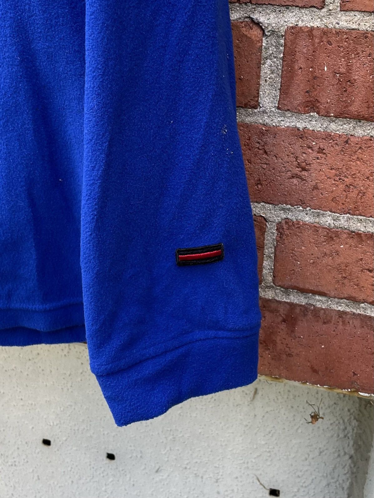 Fubu Vintage 90s Fubu 1/4 Button Spellout Fleece Pullover Size US XL / EU 56 / 4 - 3 Thumbnail