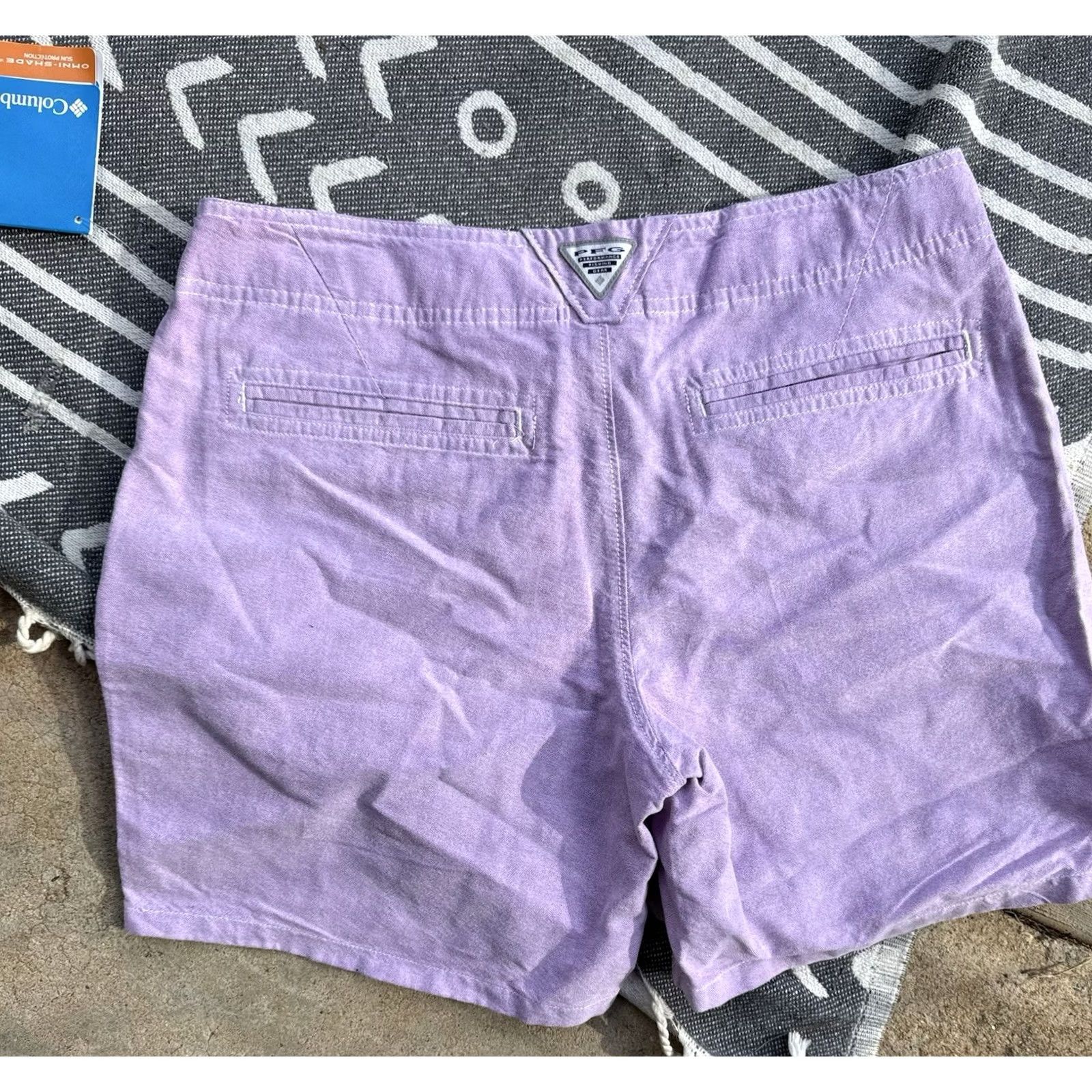 Vintage Columbia Women’s Solar Fade Shorts Purple Size 8 Regular Inseam 6 in Chino Womens Size 30" / US 8 / IT 44 - 3 Thumbnail