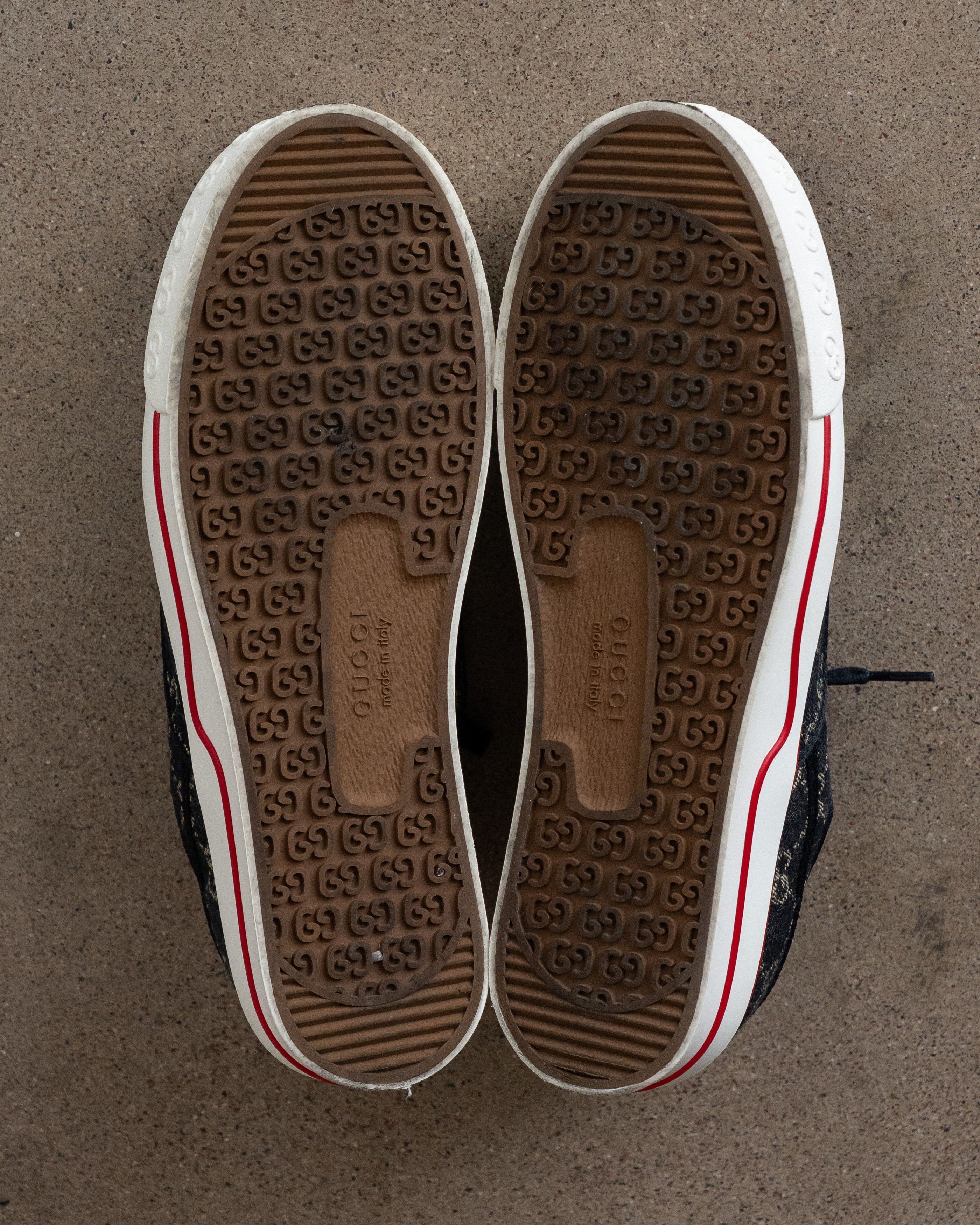 Gucci Gucci Tennis 1977 Sneaker Canvas GG Monogram Black Denim 9.5 Size US 9.5 / EU 42-43 - 7 Thumbnail