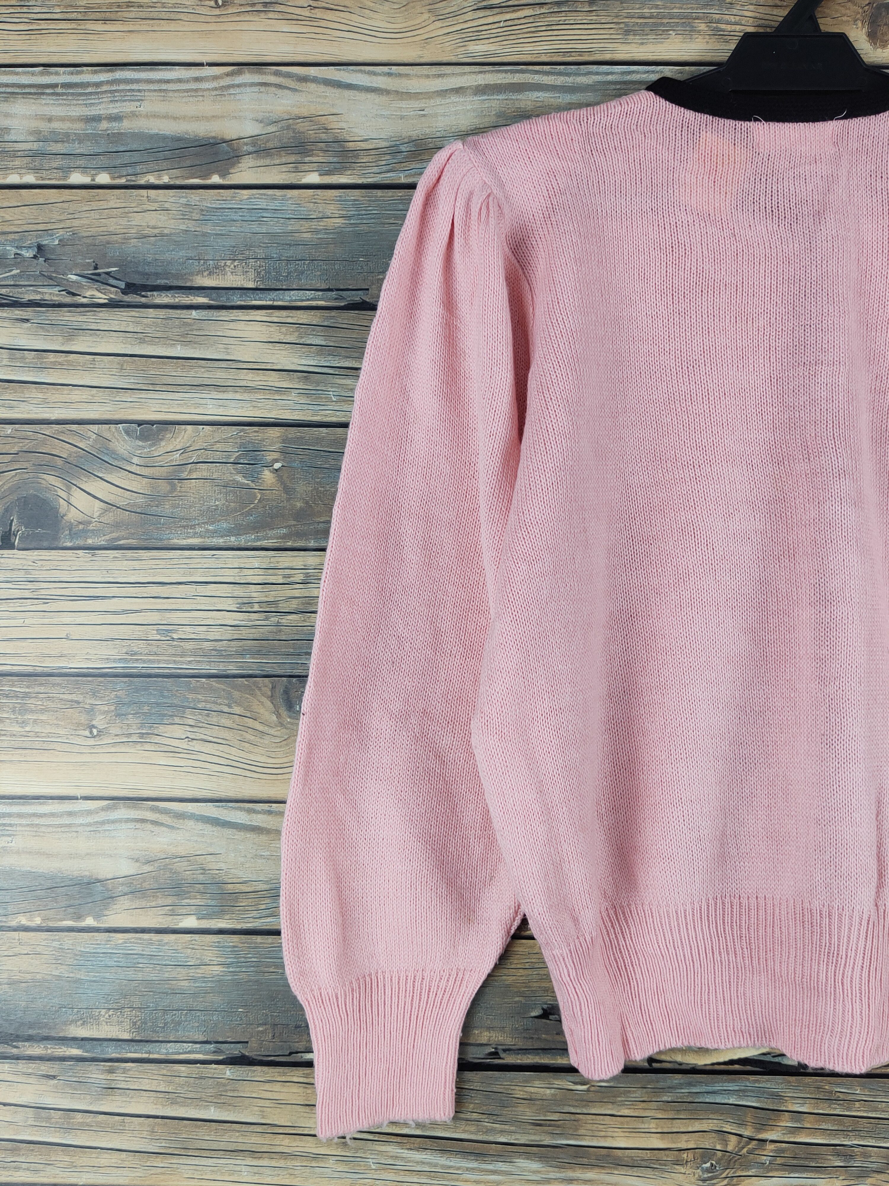 Vintage Stefano Peach Knitwear Cardigan Crop Tops #W1180 Size M / US 6-8 / IT 42-44 - 8 Thumbnail