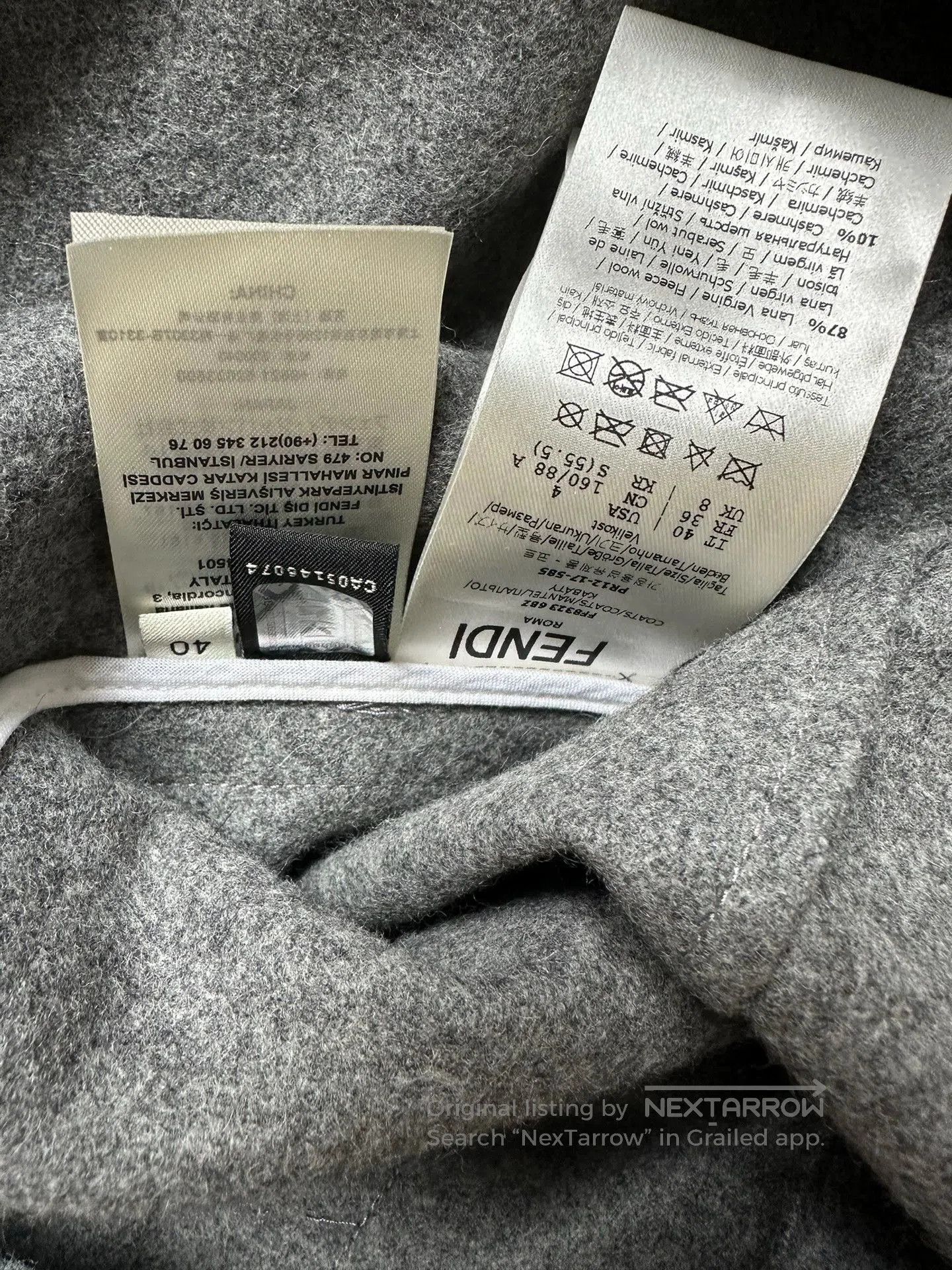 Fendi fendi gray wool coat with unique pockets. Size US M / EU 48-50 / 2 - 4 Thumbnail