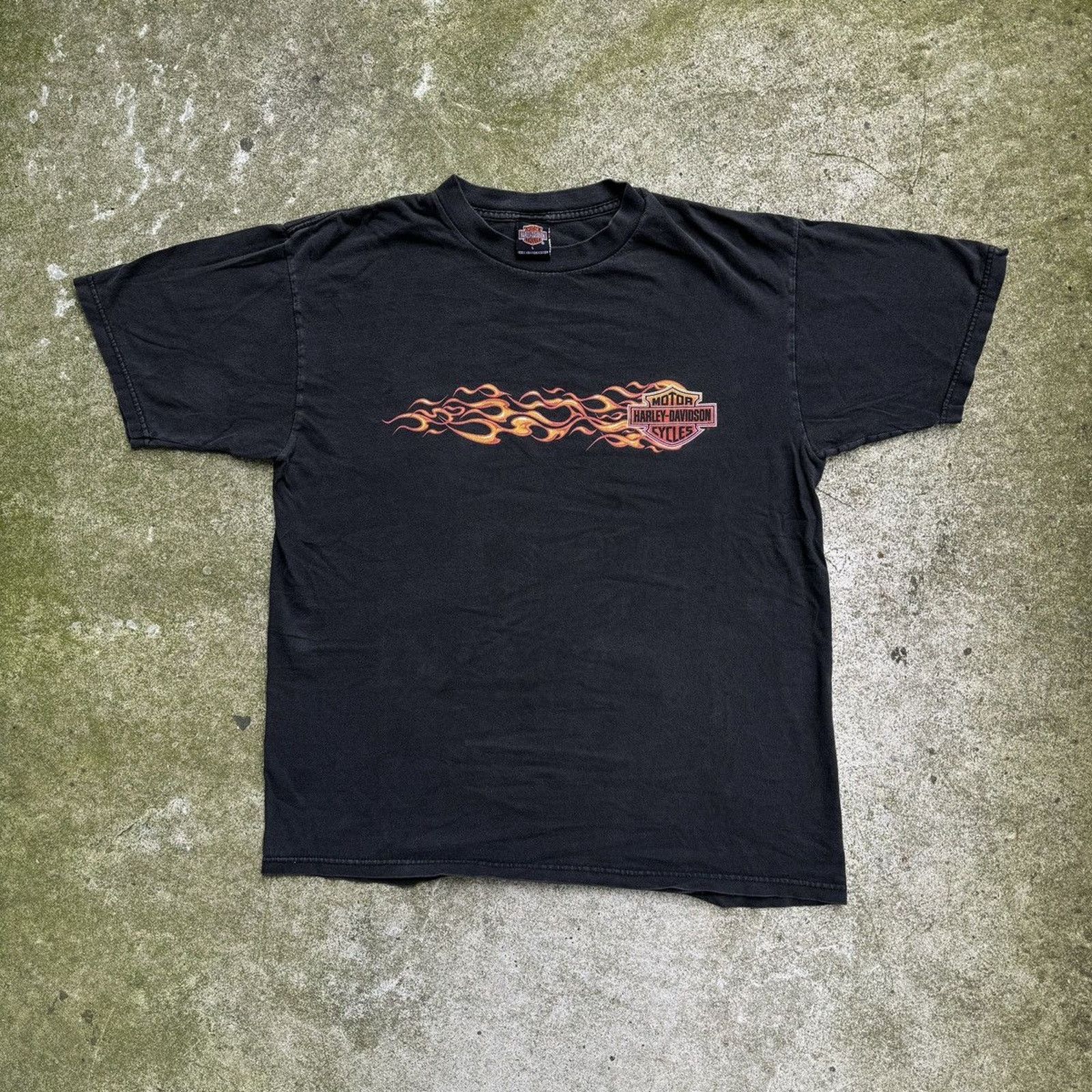 Harley Davidson Harley Thrashed Faded Distressed Shirt ERD Grunge Biker WCC Size US L / EU 52-54 / 3 - 1 Thumbnail