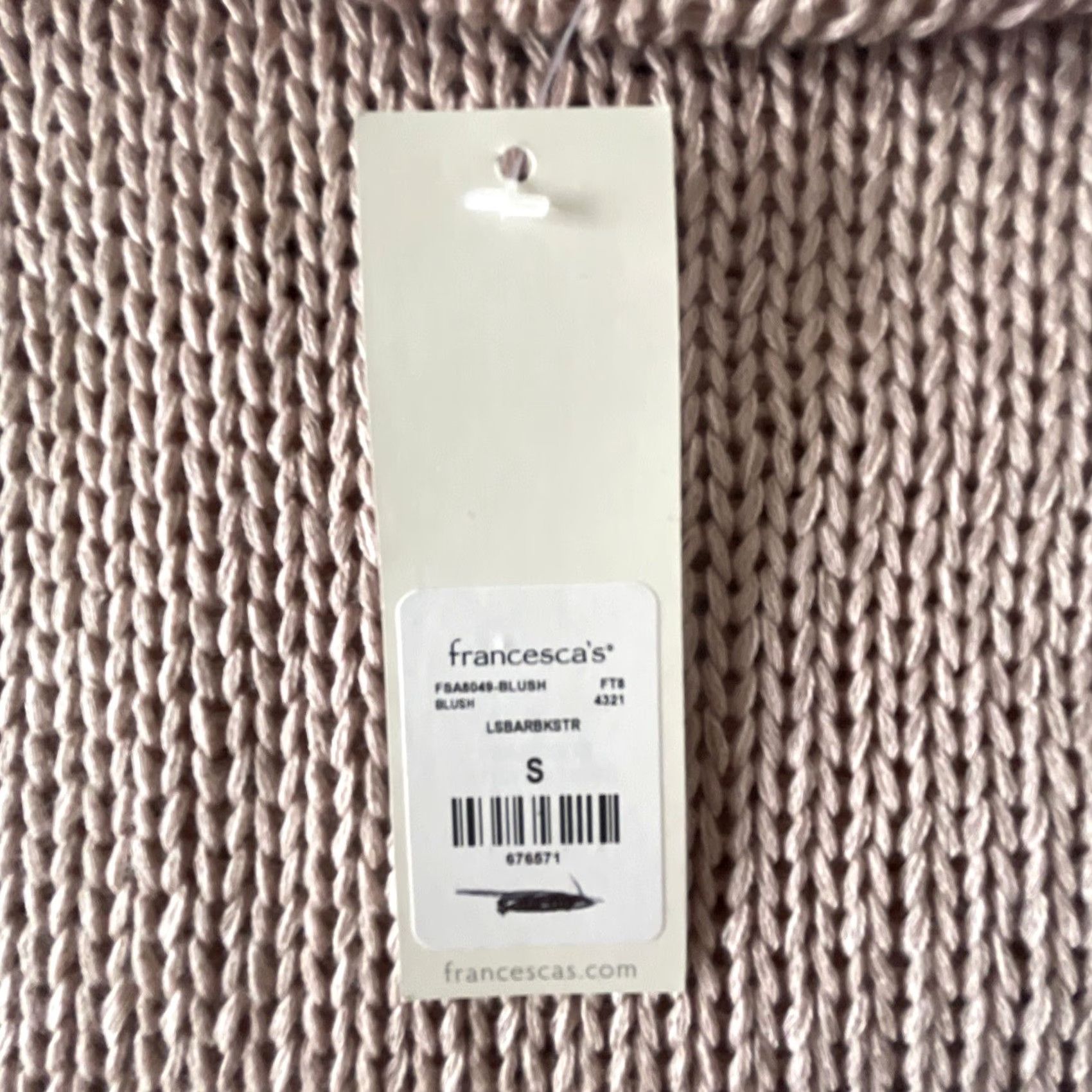Pinko NWT Alya Cardigan Sweater Pink Knit Cotton Blend Acrylic Light Pink Size M Women Pullover Modern Preppy Classic CK Womens Size M / US 6-8 / IT 42-44 - 6 Thumbnail