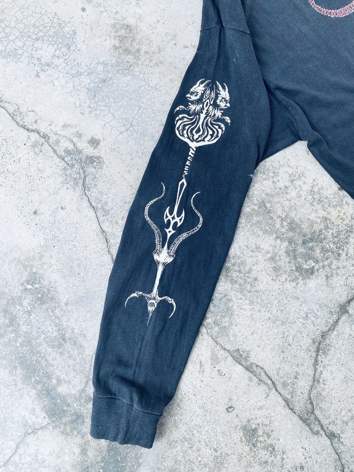 Band Tees Sick Vintage 90s Mortuary Drape Black Metal Band Long Sleeve Size US XXL / EU 58 / 5 - 23 Thumbnail